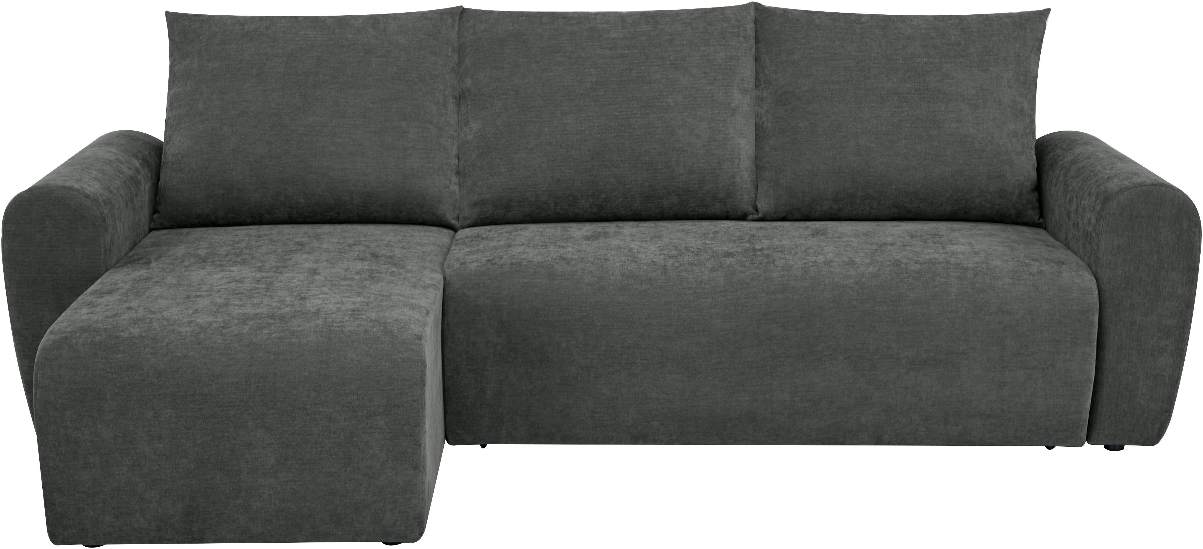 Home affaire Ecksofa Nortrud-Uni, 241 cm, L-Form, mit Schlaffunktion u. Bet günstig online kaufen