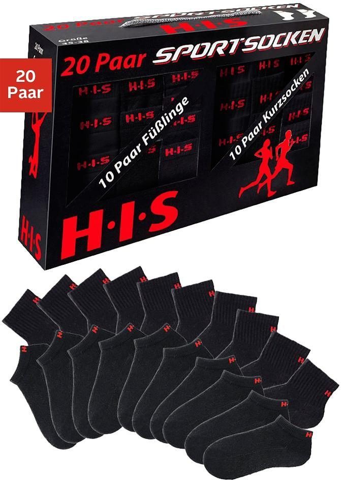 H.I.S Kurzsocken (Set, 20-Paar) und Sneakersocken mit Frottee