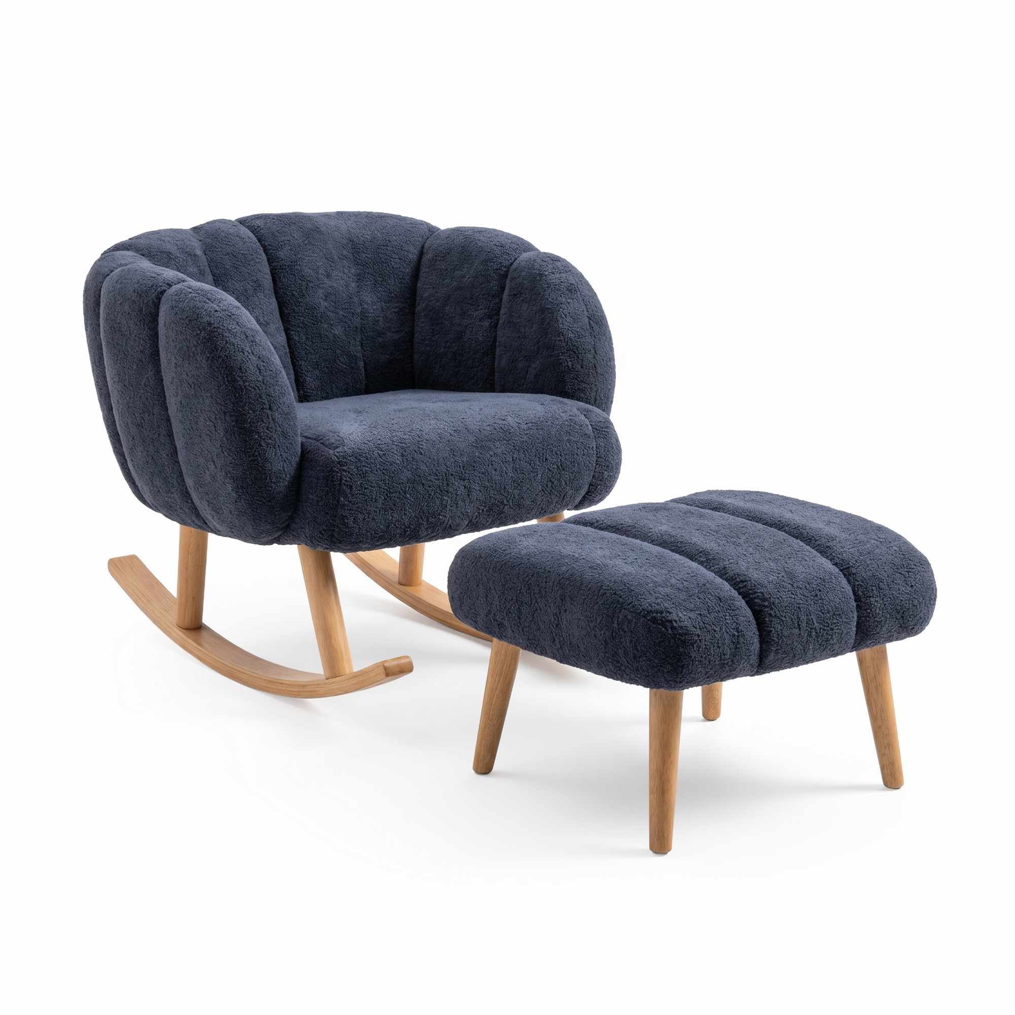 Skye Decor Schaukelstuhl Lotus Schaukelstuhl-Pouf-Set (Set, 2 St), 2-teiliges Set