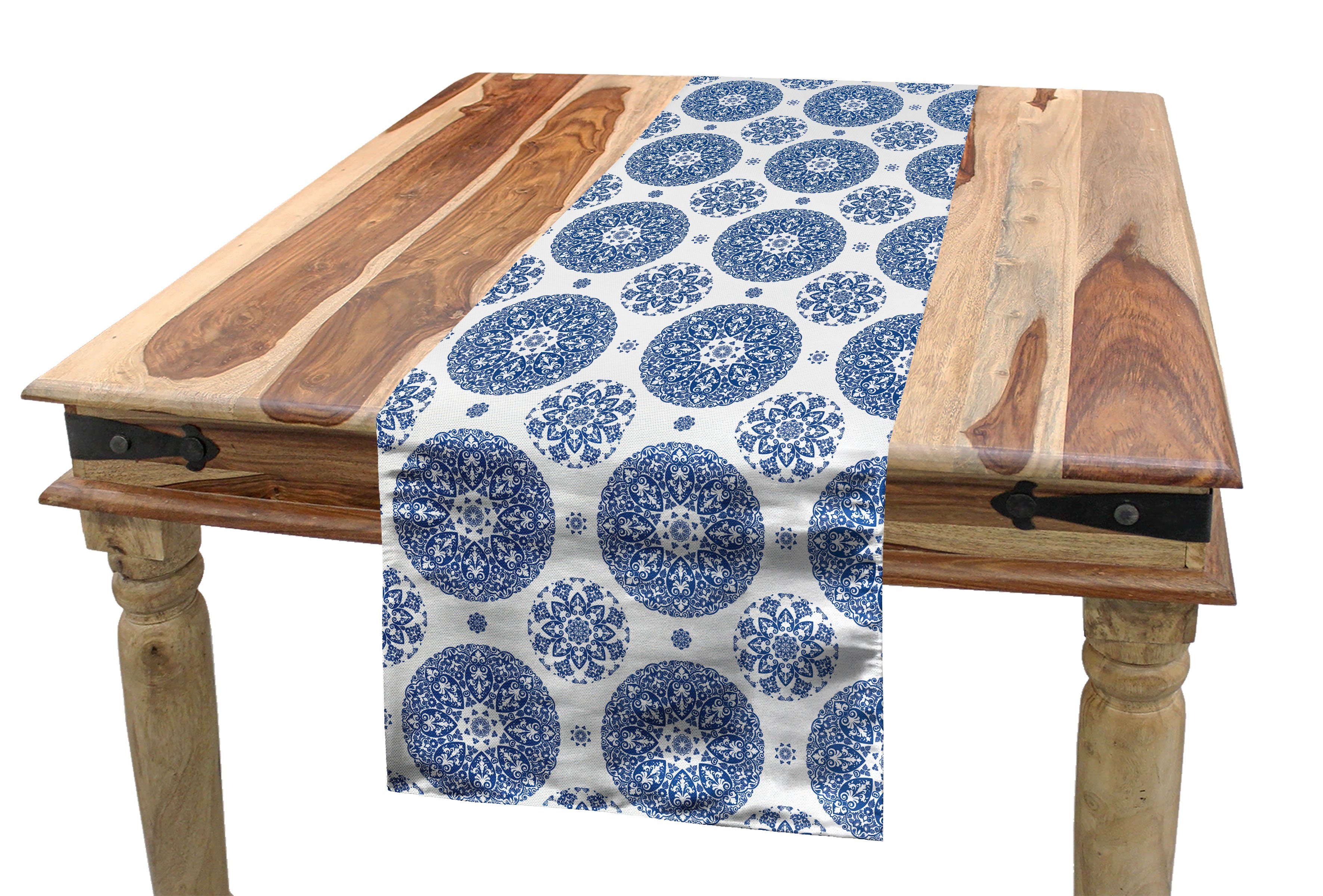 Abakuhaus Tischläufer Esszimmer Küche Rechteckiger Blau Vintage Dekorativer Französisch Tischläufer, Paisley