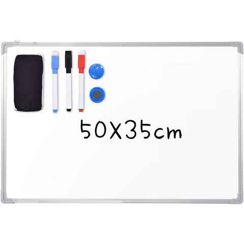 KOMFOTTEU Magnettafel Whiteboard, weiß, Größen wählbar (50 x 35 cm)