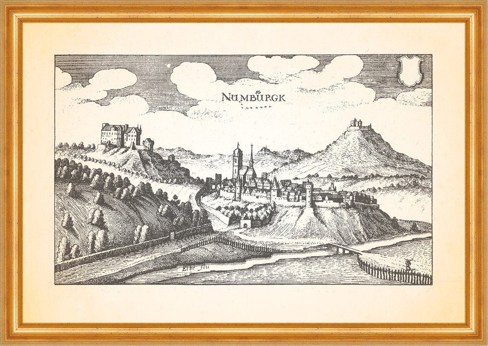 Kunstdruck Numburgk Naumburg Habichtswald Riesenstein Burg Heiligenberg Merian 01