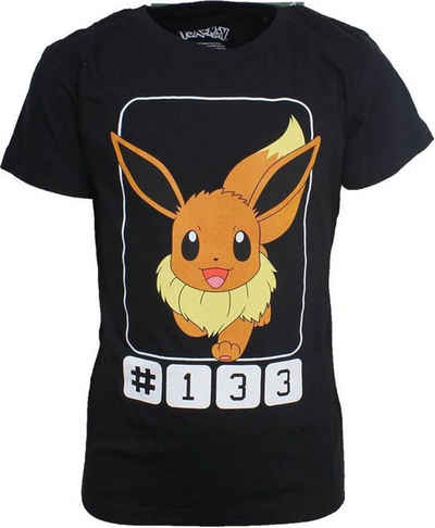 POKÉMON Print-Shirt »Pokemon Kinder T-Shirt Eevee Jungen und Mädchen Schwarz 86 92 98 104 122 128 2 3 4 5 6 7 8 Jahre«