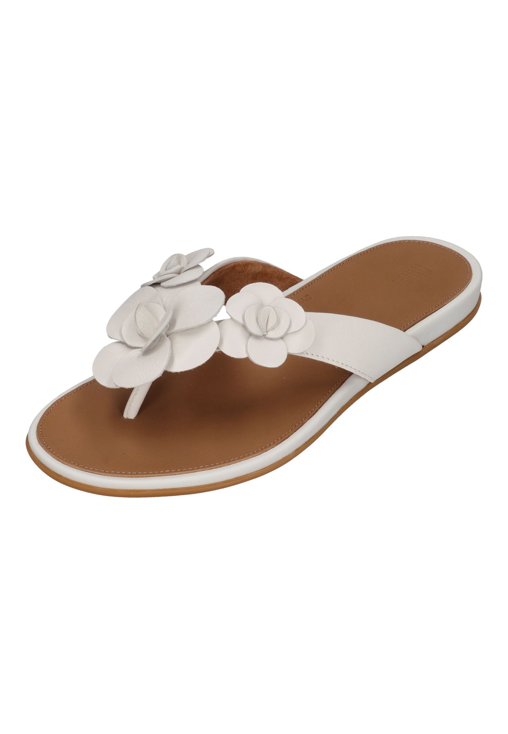 Fitflop GRACIE FLOWER LEATHER Zehentrenner Urban White günstig online kaufen