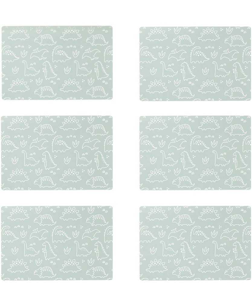 Zeller Present Platzset Dino, (Set, 6-St), Kunststoff, leicht abwaschbar, 30x45 cm