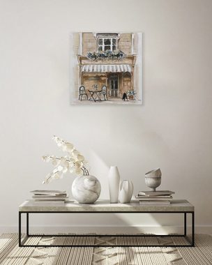 KUNSTLOFT Gemälde Ein Morgen in Paris 60x60 cm, Leinwandbild 100% HANDGEMALT Wandbild Wohnzimmer
