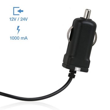 Wicked Chili MiniUSB KFZ-Ladegerät für TechniSAT Digital UKW Radio Auto-Adapter Zigarettenanzünder-Stecker zu MiniUSB, 150 cm, KFZ-Ladekabel für 12V/24V-Anschlüsse, Kleine, kompakte Größe