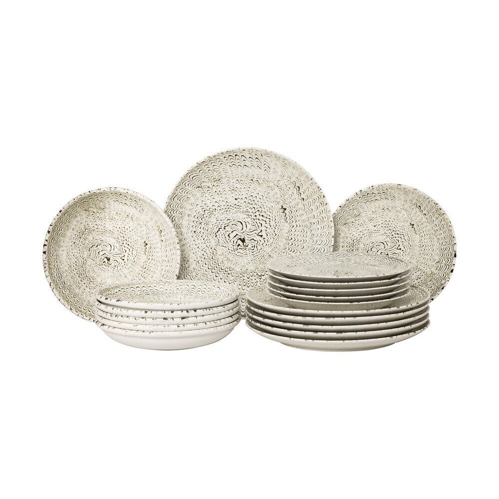 Thomas Teller-Set Sandora Lightbeige Teller-Set 18-tlg. (18-tlg), Porzellan, Sandora Lightbeige Teller-Set, 18-tlg., Porzellan, beige