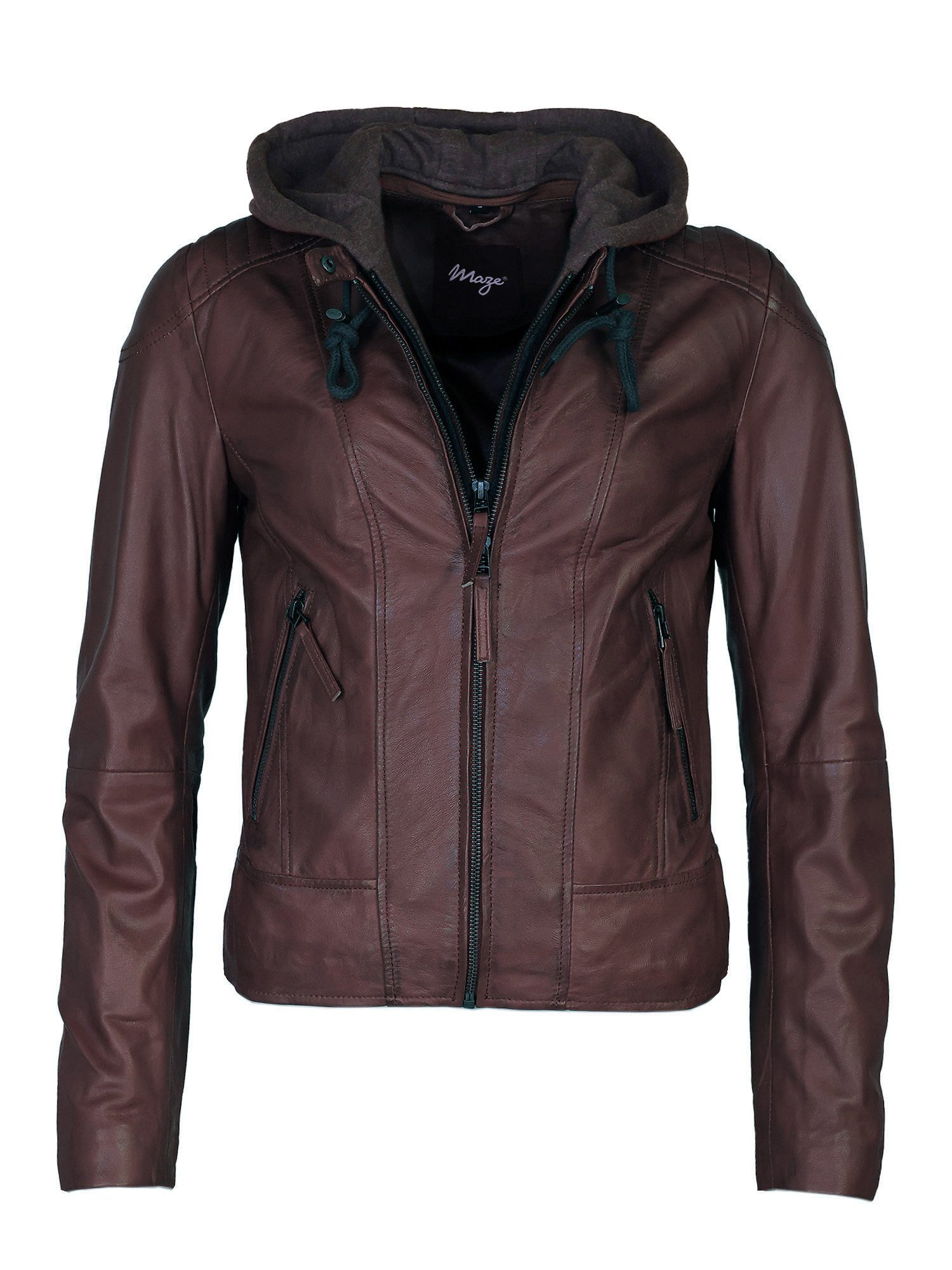 Maze Lederjacke 42021133 dark brown