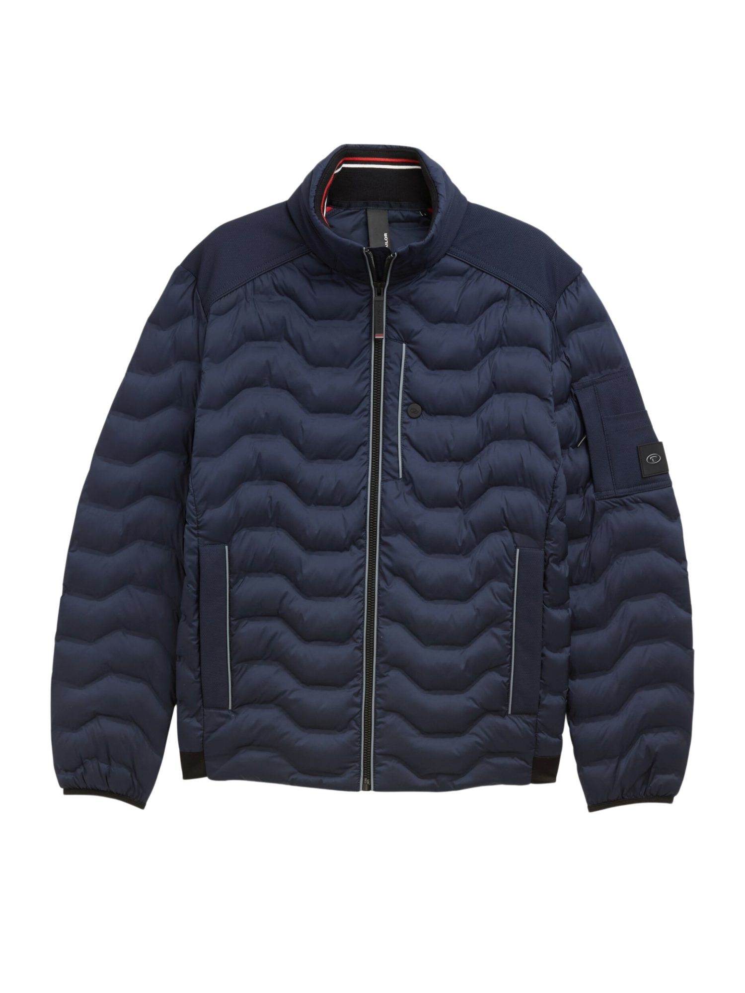 TOM TAILOR Funktionsjacke O blau,Casual,Polyester,Stehkragen,Lang,Regular Fit