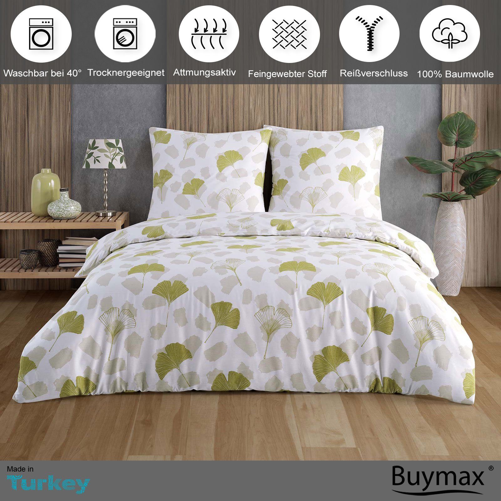 Buymax Bettwäsche, Renforce: 100% Baumwolle, 3 teilig, 200x220 cm Bettbezug günstig online kaufen