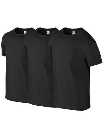 Gildan Rundhalsshirt Gildan Herren T-Shirt mit Rundhalsausschnitt 3er Pack Sparpack