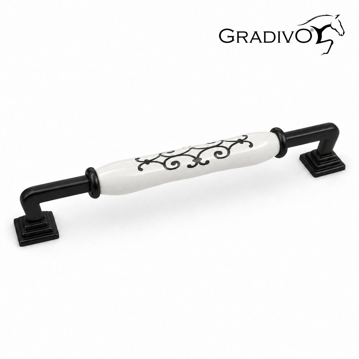 Gradivo Möbelgriff Schrankgriff Bügelgriff 938 - Schwarz, 160 mm