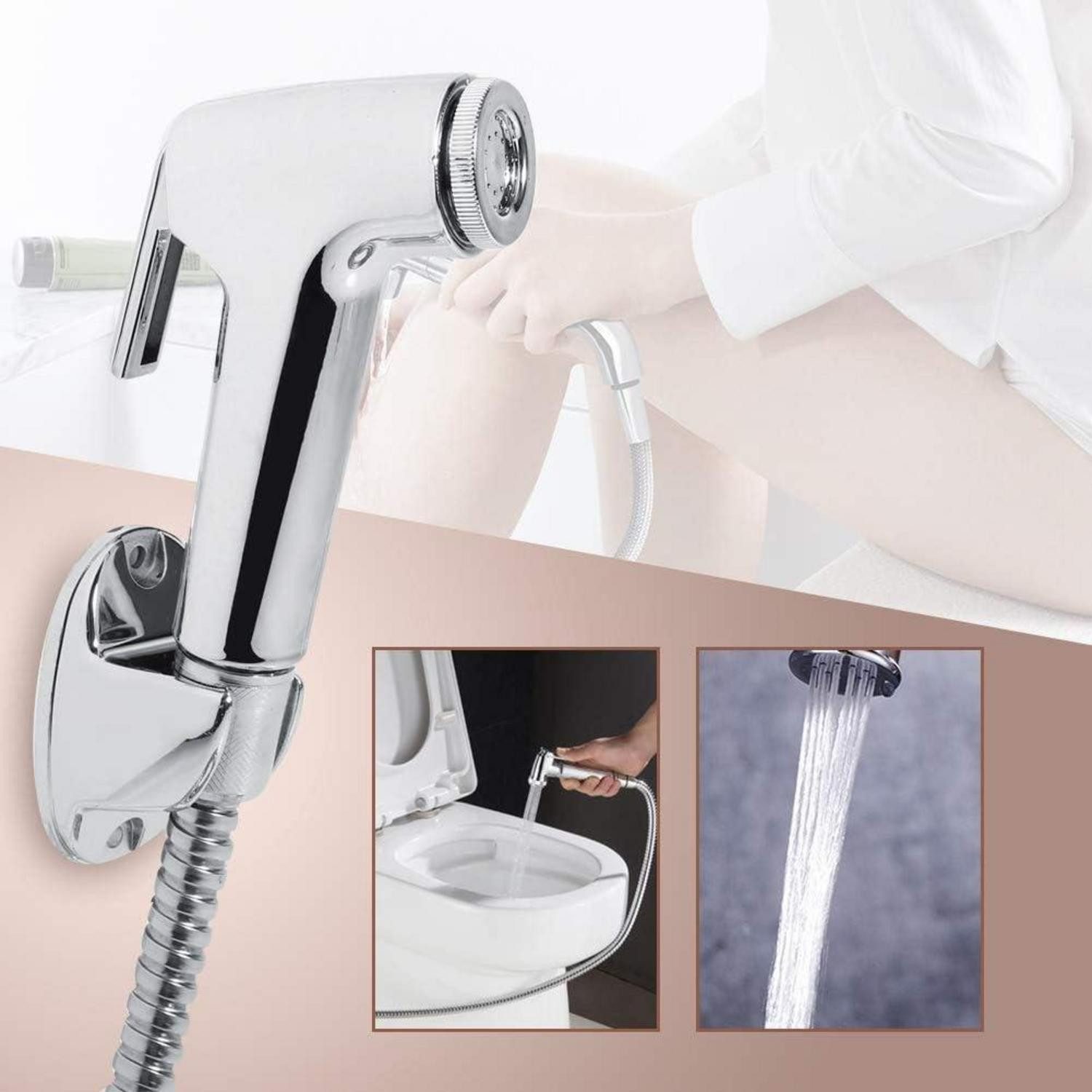 LuxusKollektion Bidetarmatur Bidet-Sprüh-Set Edelstahl Multifunktional Wand günstig online kaufen