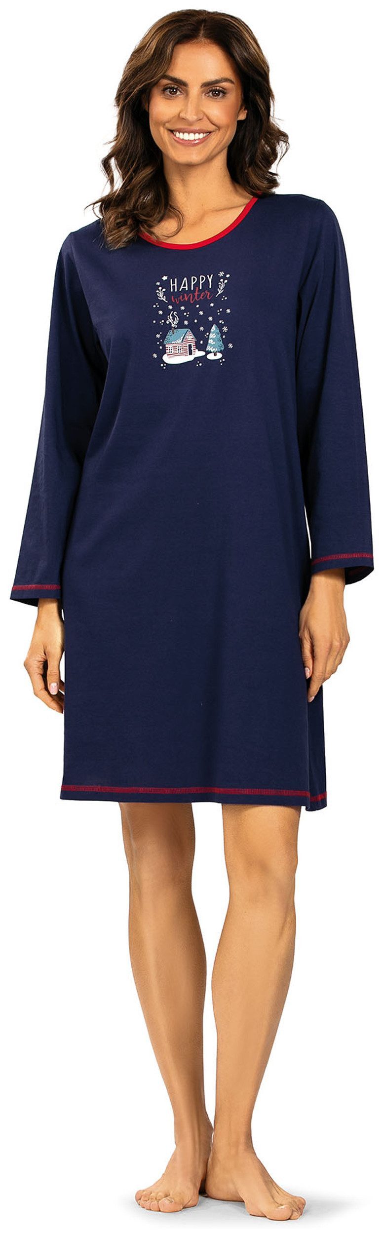 comtessa Nachthemd Jersey Damen Sleepshirt (Packung, 1 Stück) mit schönem W günstig online kaufen