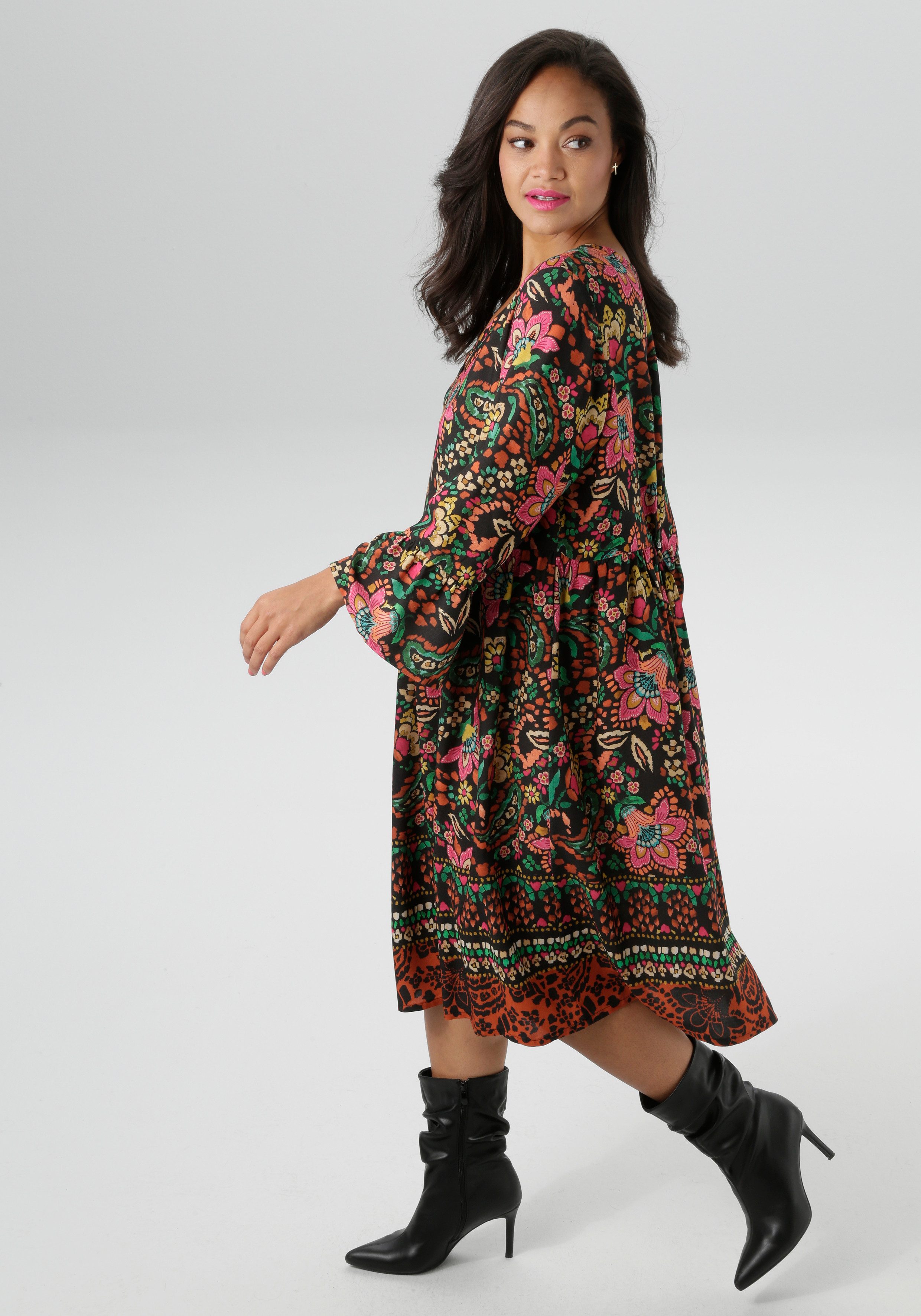 Aniston PLUS Blusenkleid aus weich fallender Viskose günstig online kaufen