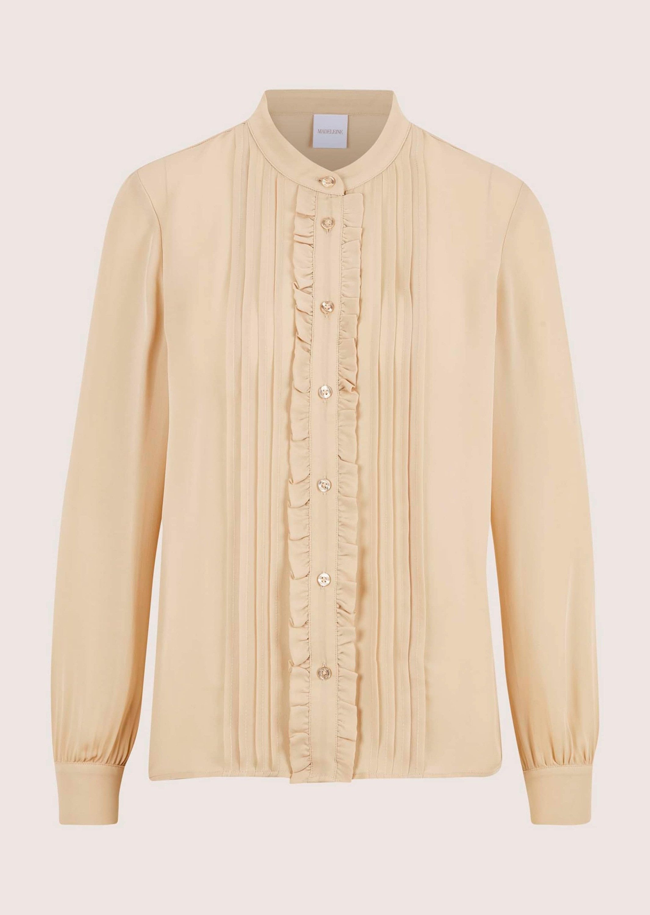 Langarmbluse Elegante Bluse mit Rüschen