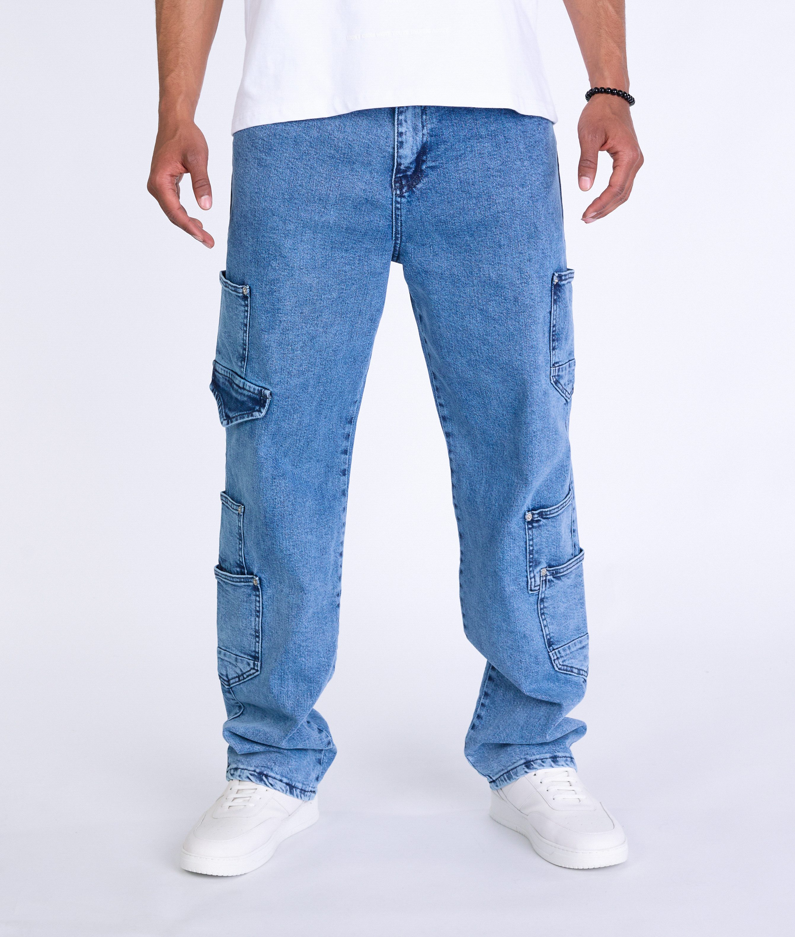 Denim House Loose-fit-Jeans Herren Baggy Cargo HiP HoP Jeans günstig online kaufen