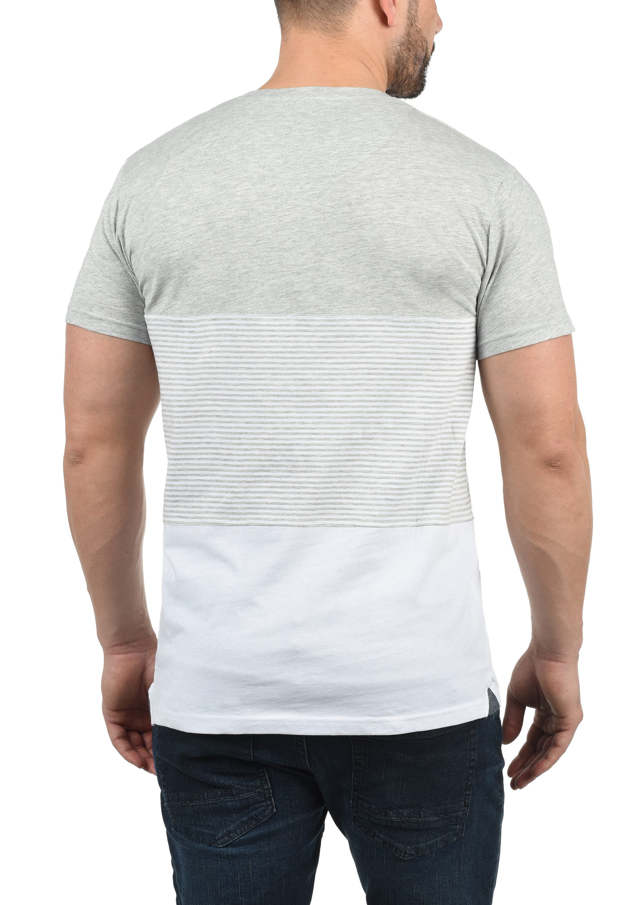 !Solid Rundhalsshirt SDMalte Kurzarmshirt mit Streifen und Brusttasche