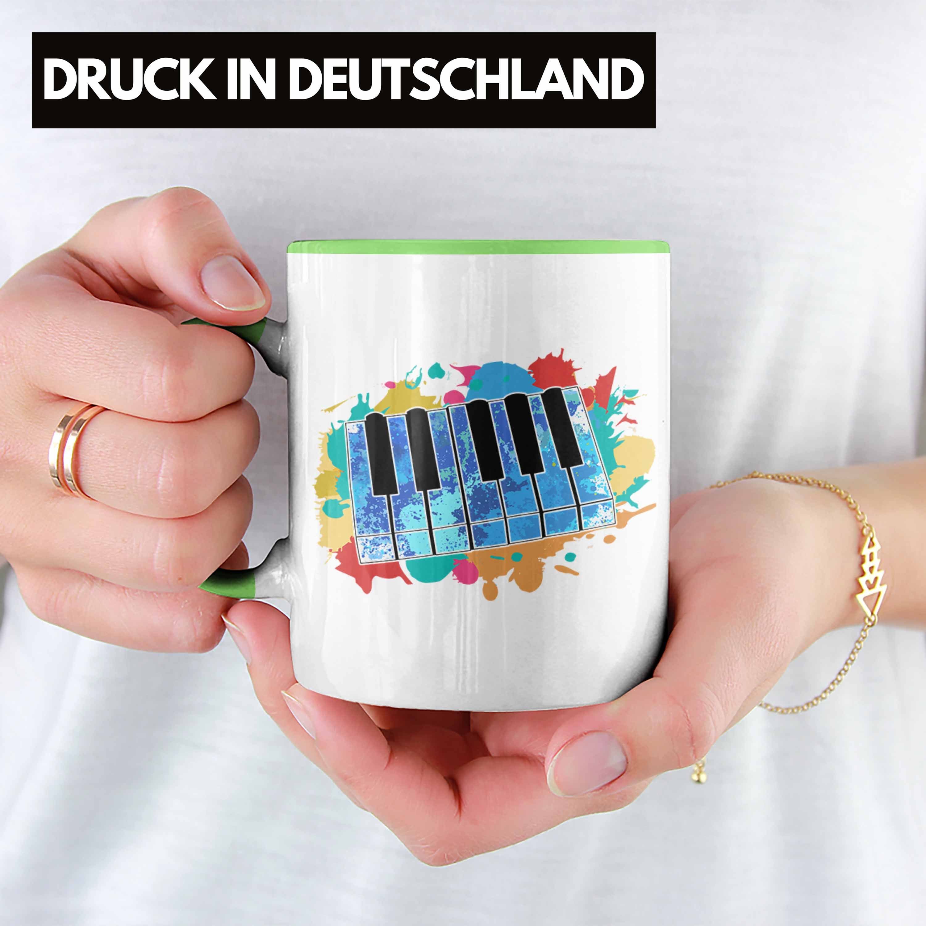 für Band Keyboard Grün Geschenk Spieler Keyboarder Musiker Geschenkid Tasse Trendation Tasse