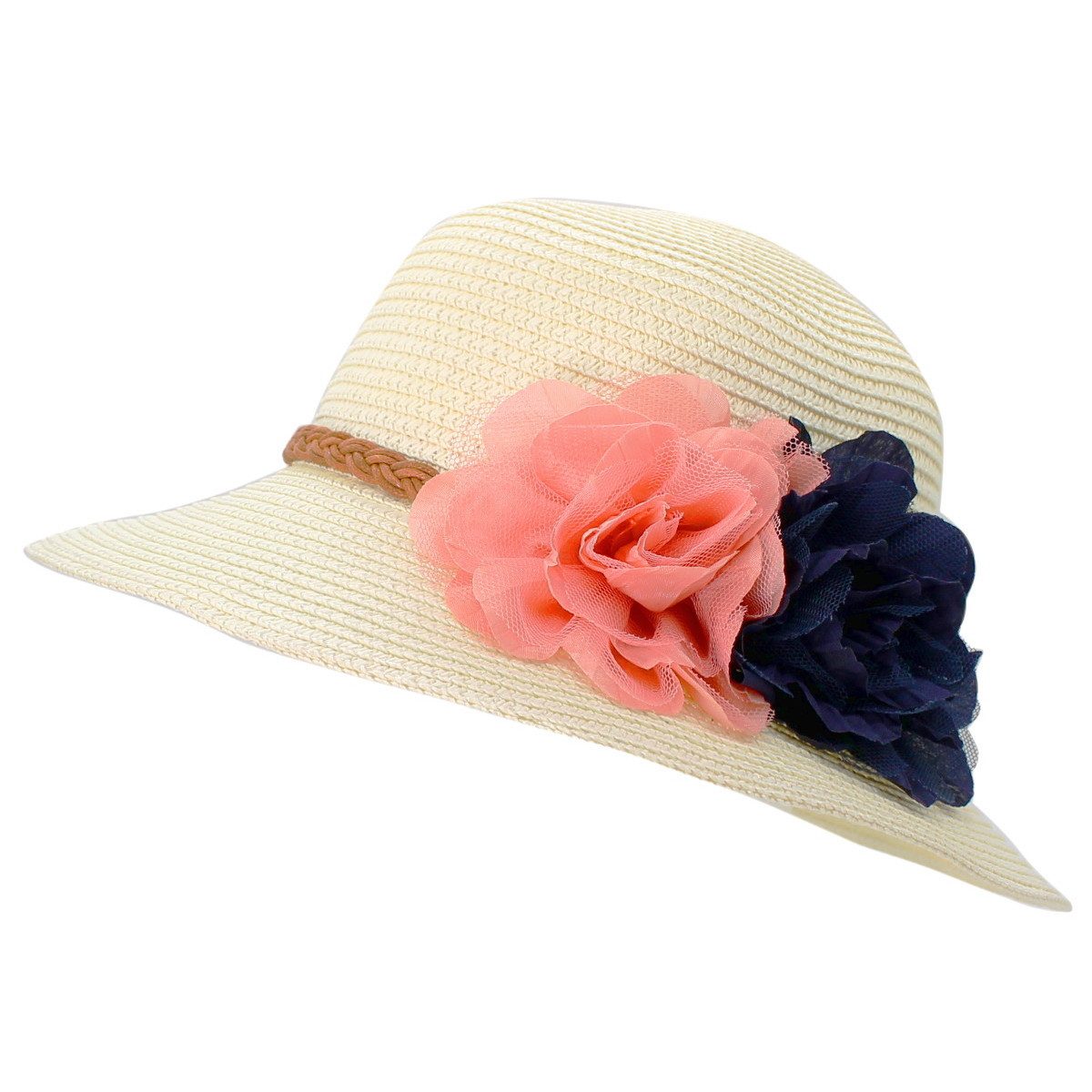 dy_mode Sonnenhut Damen Strohhut mit Blumen günstig online kaufen