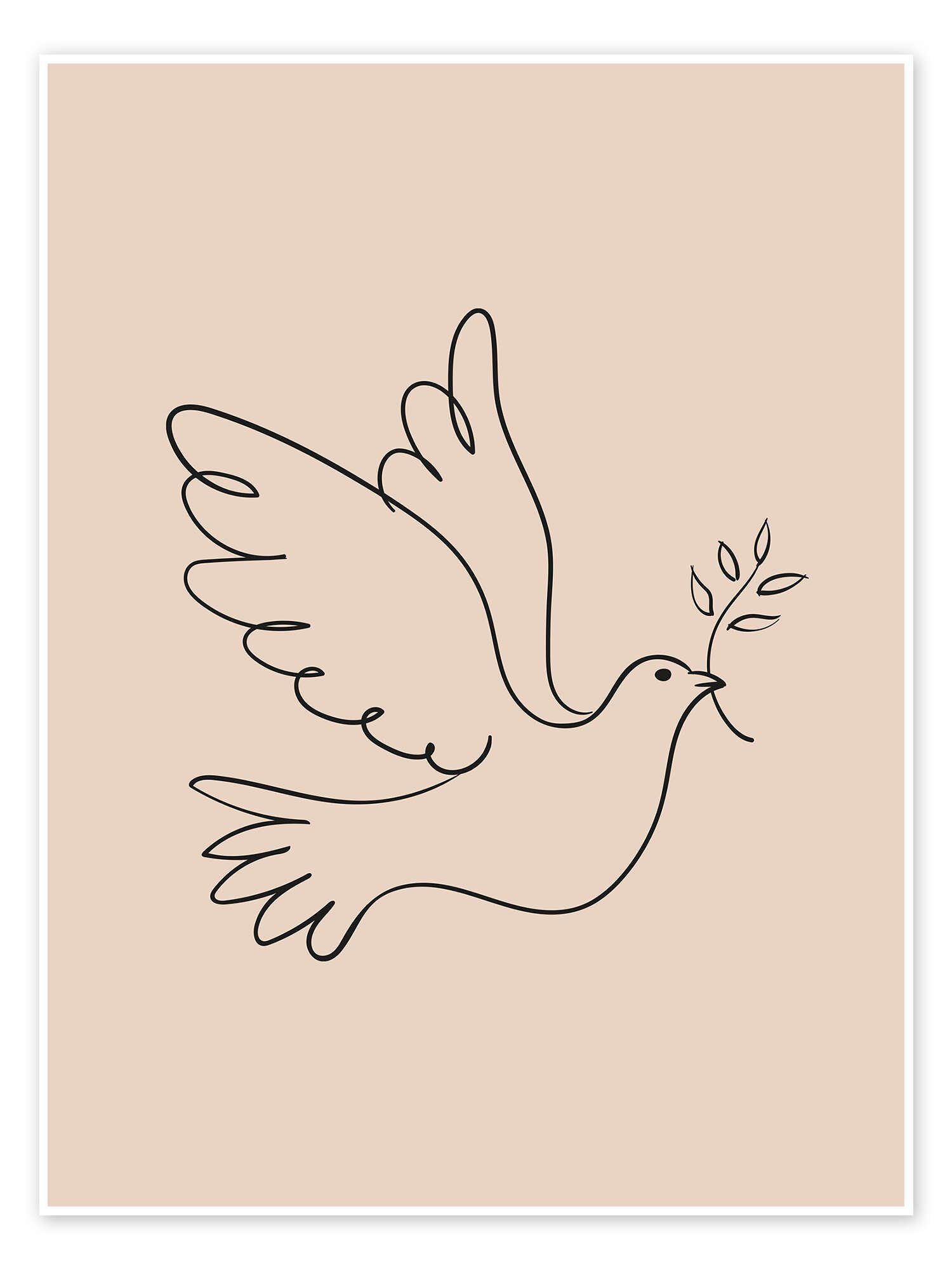 Posterlounge Wandbild Täubchen II, erhältlich als Poster, Leinwandbild, Wandsticker oder Acrylglasbild