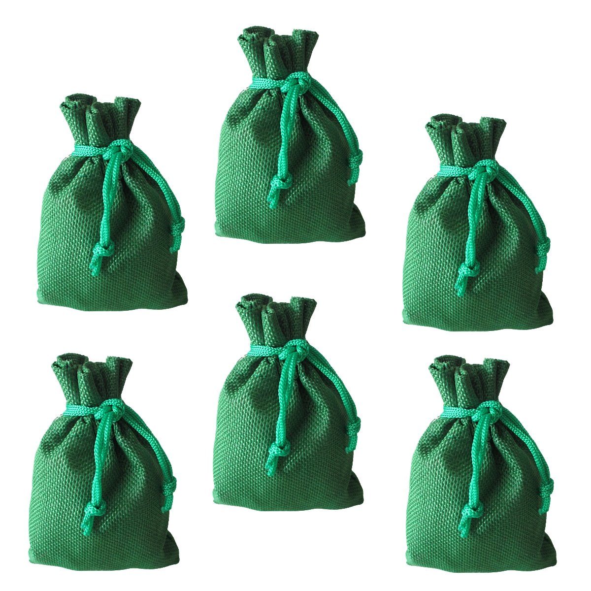 Organzabeutel24 befüllbarer Adventskalender Stoffsäckchen/Stoffbeutel/Schmuckbeutel 10x15cm (6-tlg), in 3 Farben verfügbar
