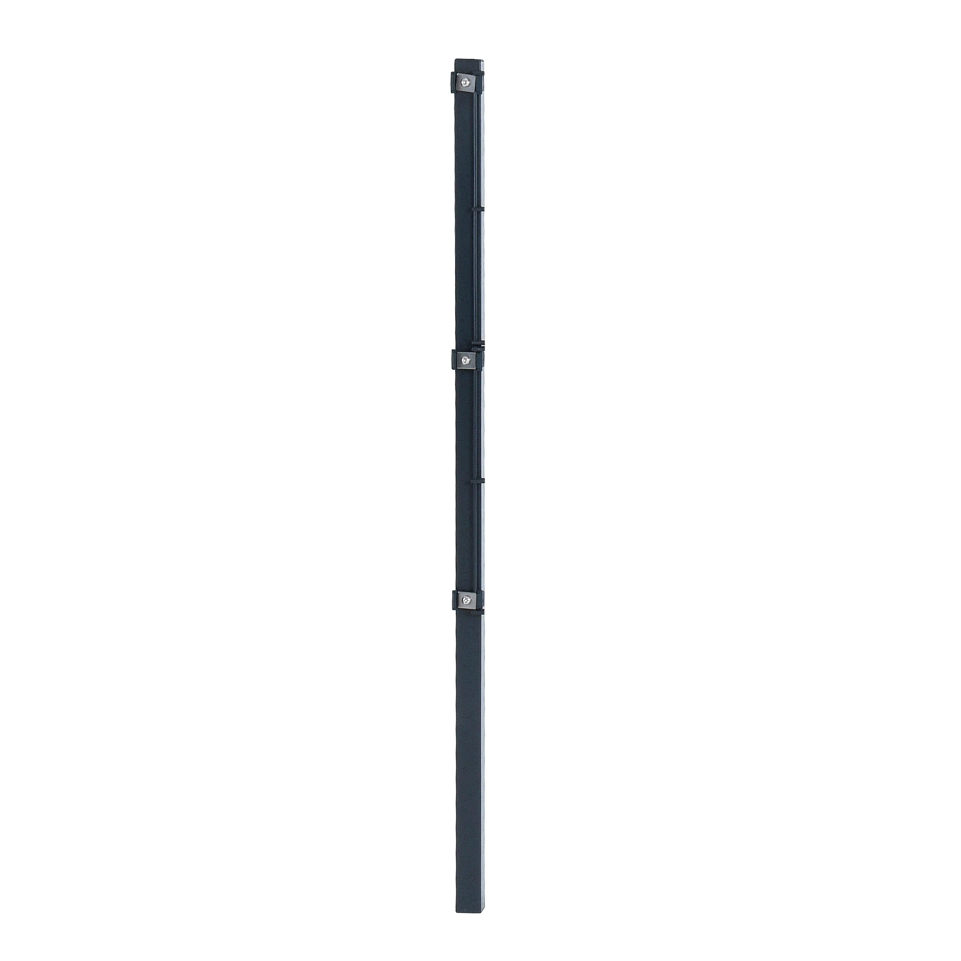 ESTEXO Zaunpfosten Pfosten für Doppelstabmattenzaun 130 cm RAL 7016 Gartenzaun Stabmatt