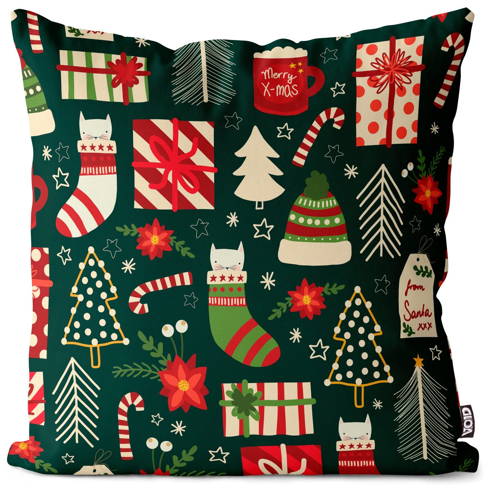 VOID Kissenbezug, (1 Stück), Katzen Socken Geschenke Winter Weihnachten Wei günstig online kaufen