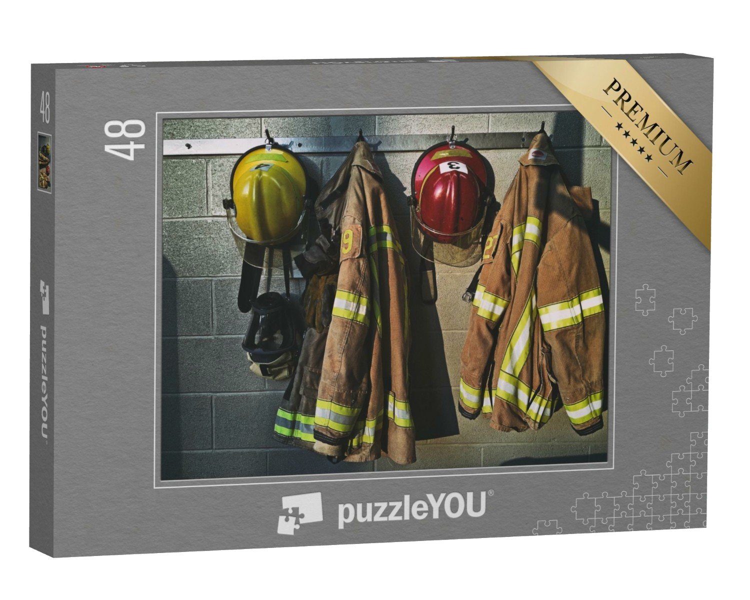 puzzleYOU Puzzle Feuerwehrausrüstung, 48 Puzzleteile, puzzleYOU-Kollektionen Feuerwehr