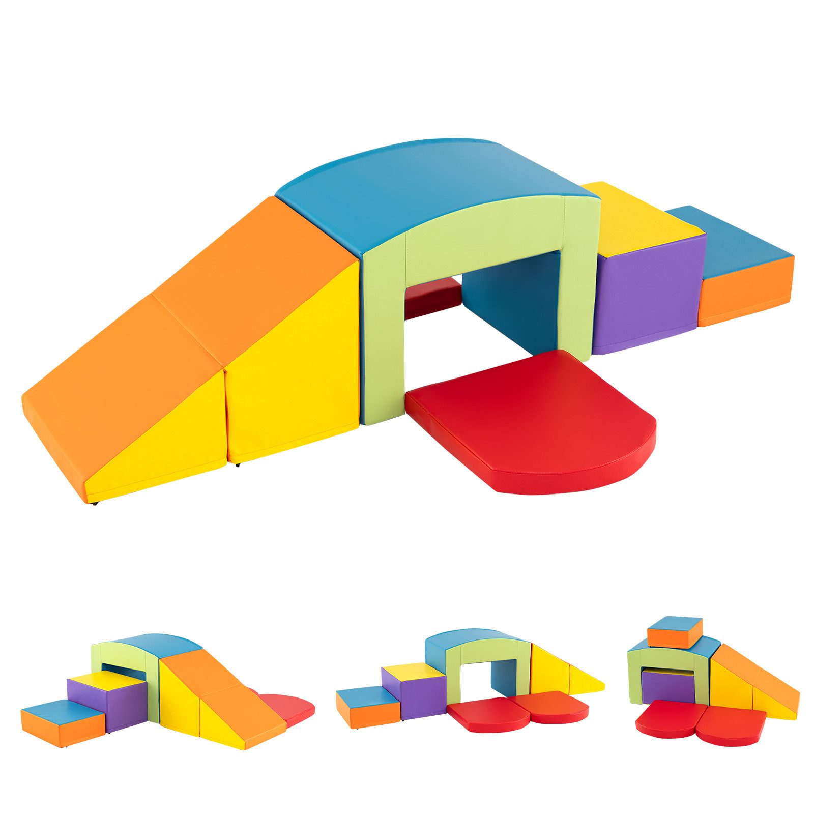 COSTWAY Spielbausteine, (6 St), Schaumstoffbausteine für Kinder ab 1 Jahr