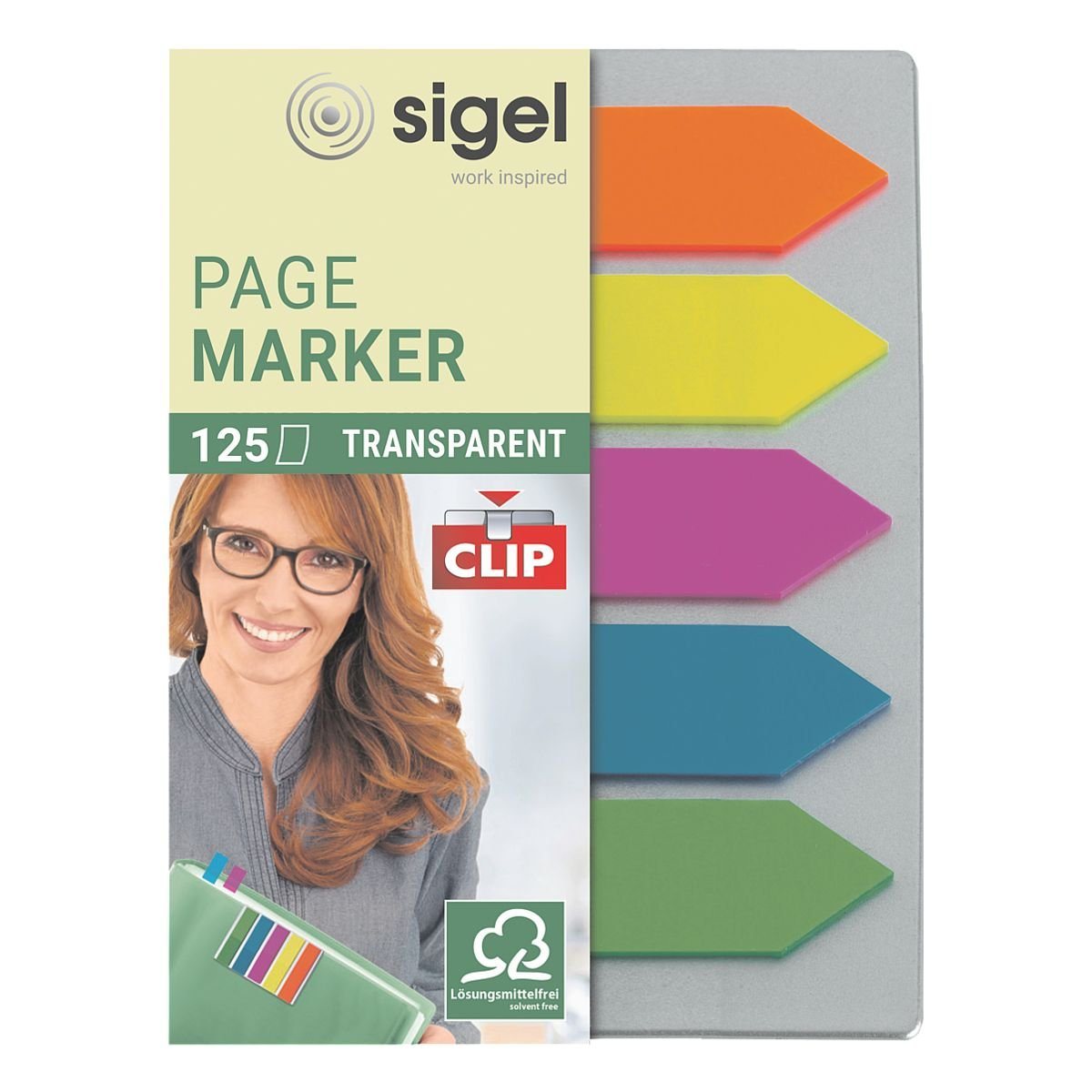 Haftmarker HN611 50 x 12 mm, mit Clip »Transparent Pfeil« Haftmarker HN611 50 x 12 mm, mit Clip »Transparent Pfeil«