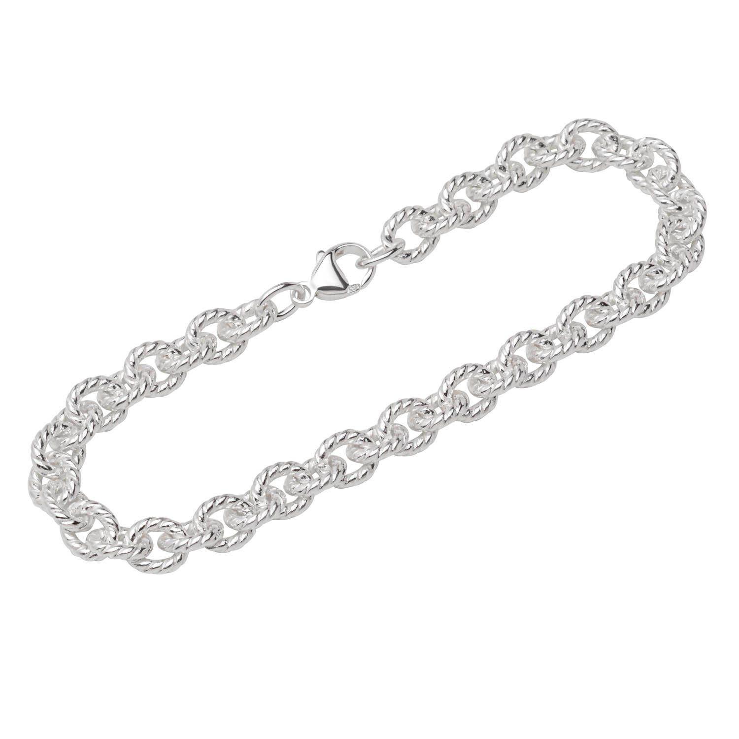 NKlaus Silberarmband Armband 925 Sterlingsilber 23cm Ankerkette Herren (1 Stück), Made in Germany