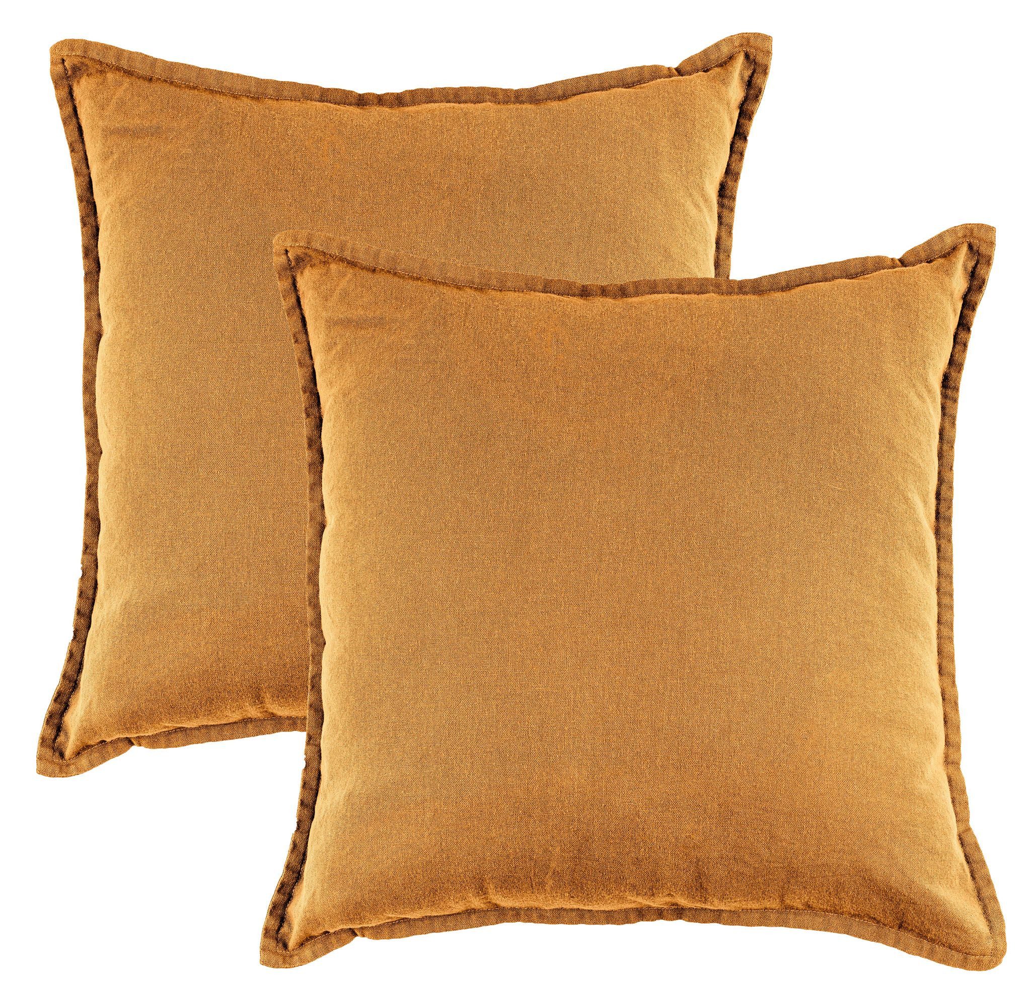 JACK Kissenbezüge 45x45cm 2er Set Kissenhülle Leinenoptik Mistral, (2 Stück), große Auswahl, Uni, Bunt, Baumwolle, Bezug