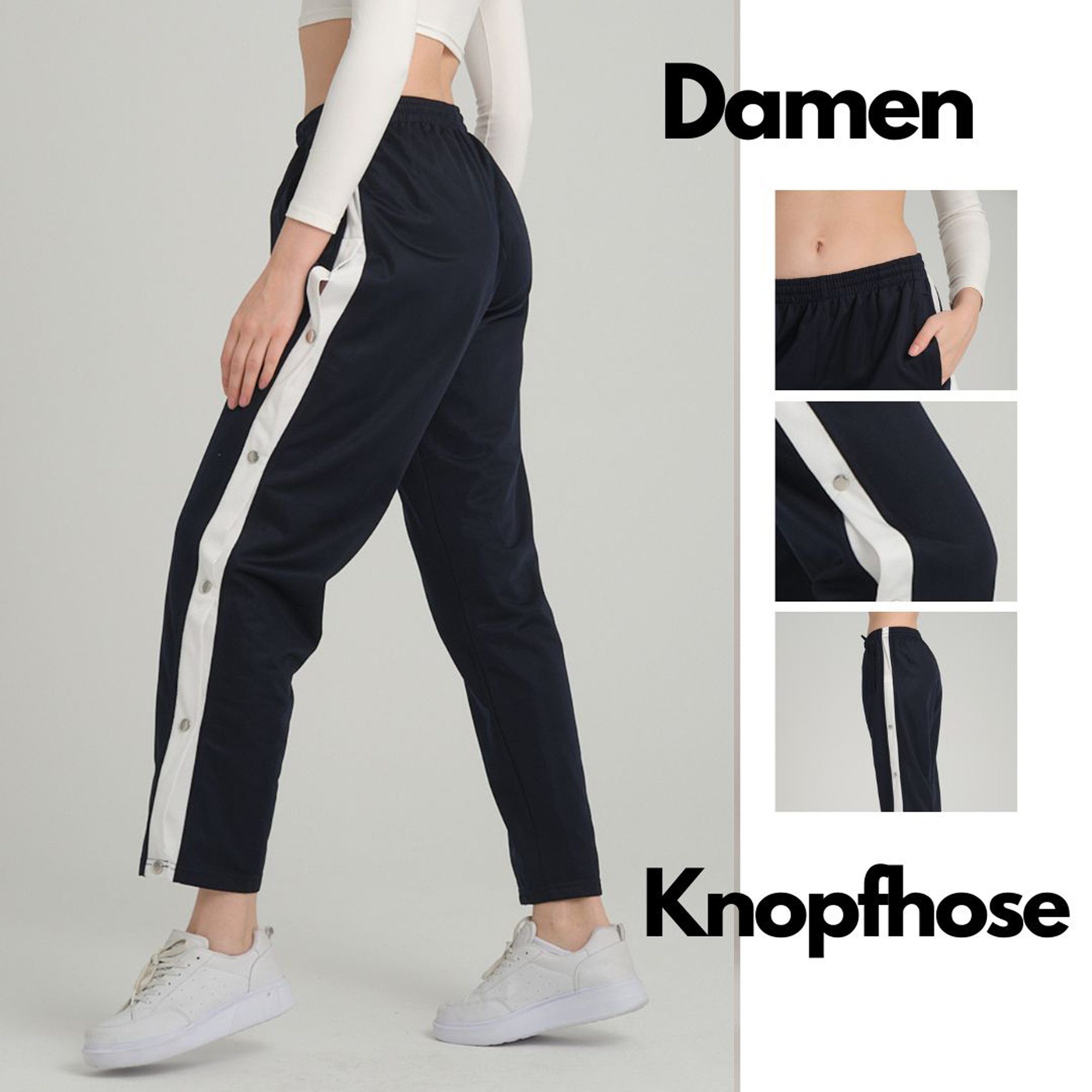Kendindza Collection Jogginghose Knopfhose Jogginghose mit Druckknöpfen Spo günstig online kaufen