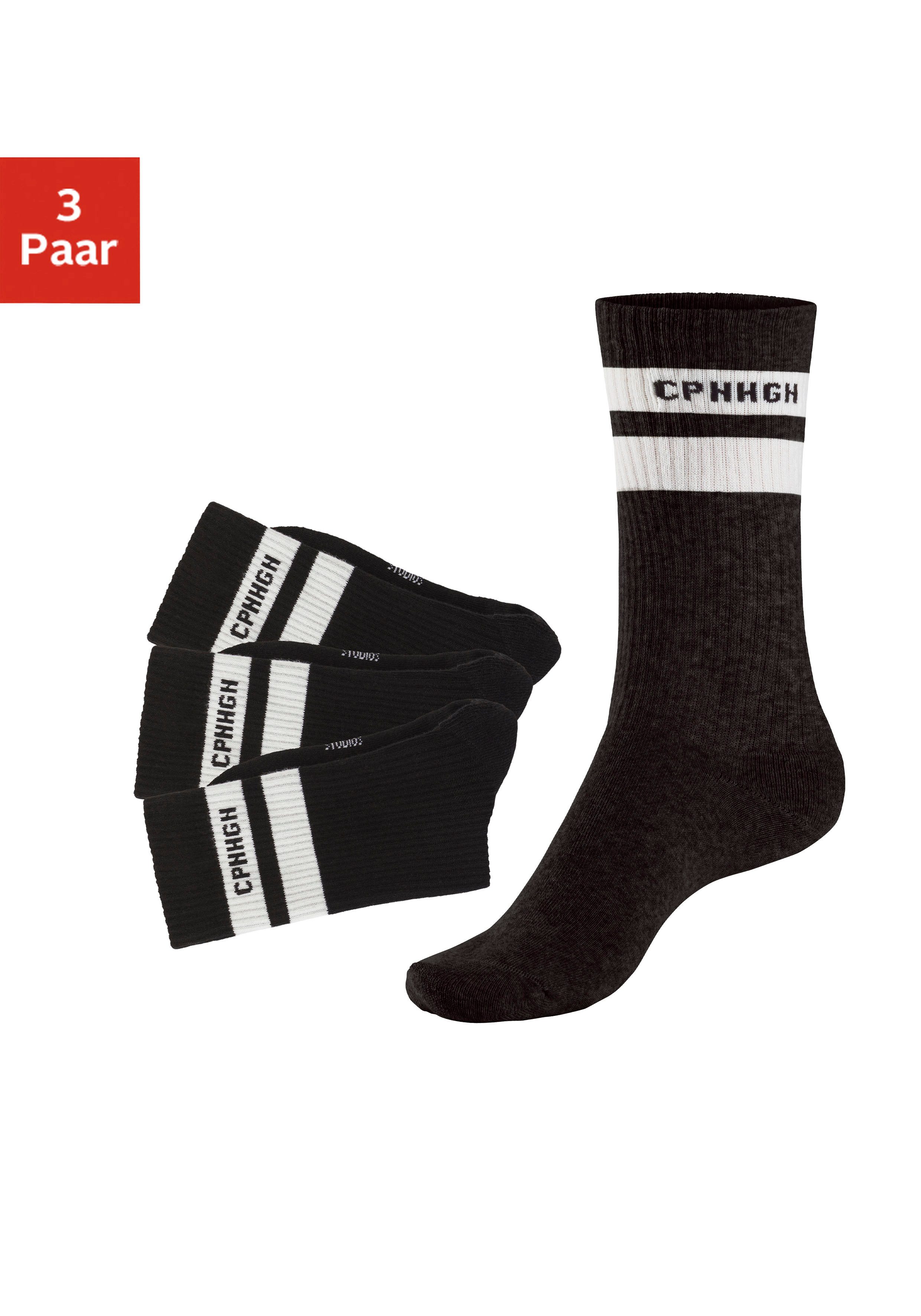 Copenhagen Studios Tennissocken (Packung, 3-Paar) mit Streifendesign und Vo günstig online kaufen