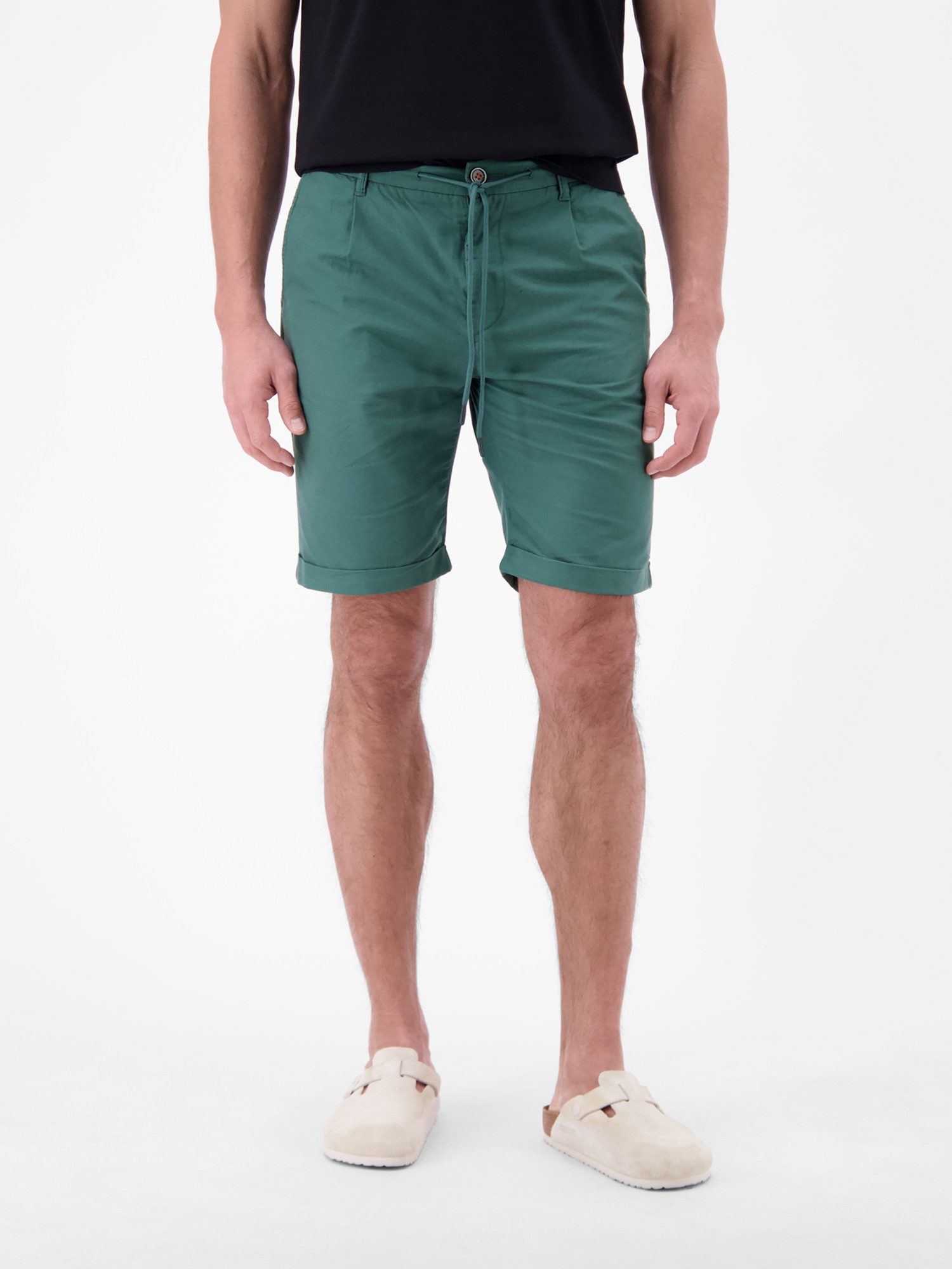 LERROS Chinoshorts Chino-Shorts aus Baumwoll-Leinen-Mischgewebe Chino Hose Herren kurz, Tunnelzugbund und Gürtelschlaufen, 4 Taschen