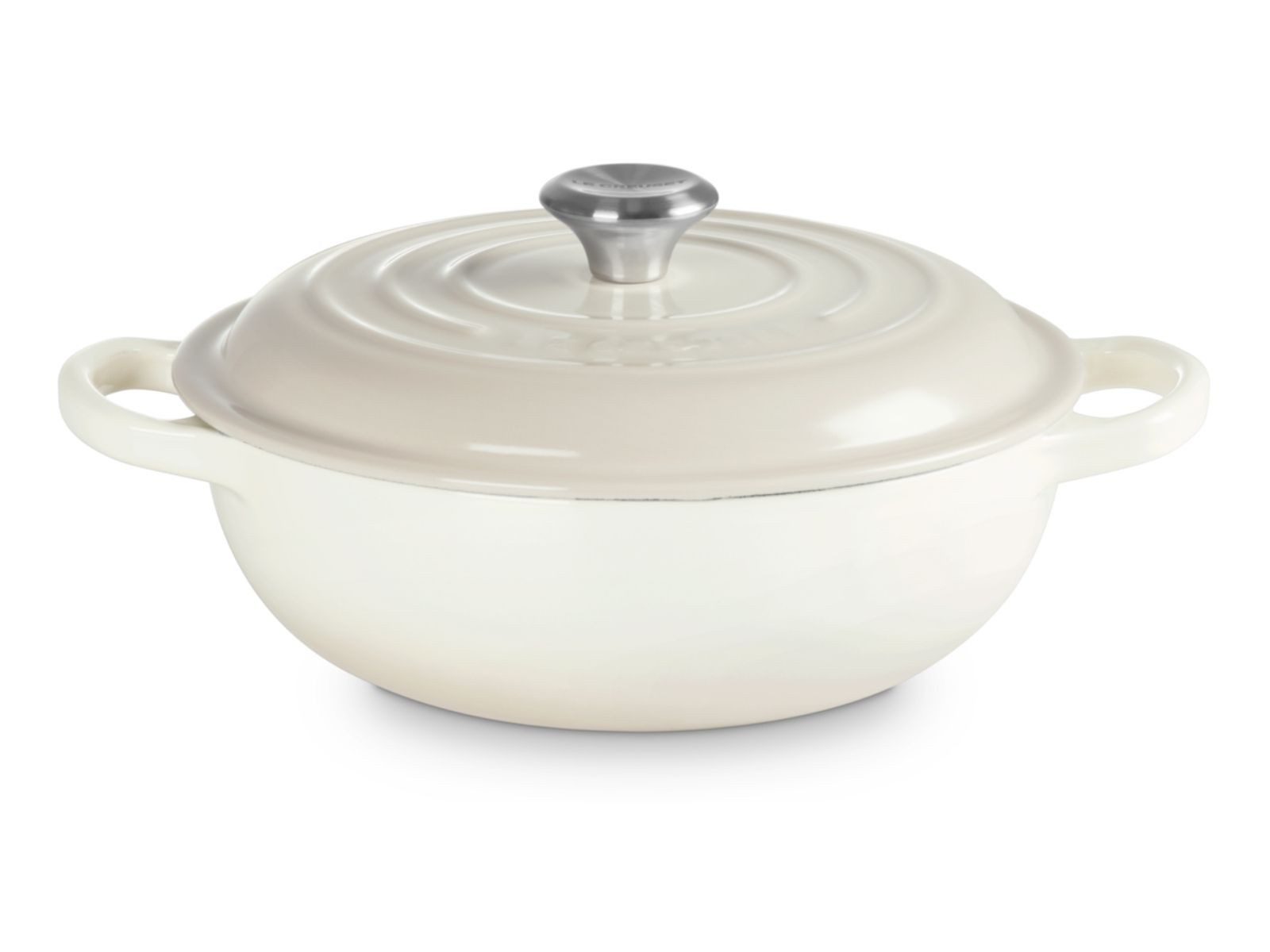 LE CREUSET Bräter Stew Pot Signature rund meringue 22cm, Emailliertes Gusseisen