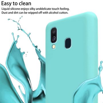 Cadorabo Handyhülle Samsung Galaxy A40 Samsung Galaxy A40, TPU Silikon Handy Schutzhülle - Hülle - Liquid Style - mit Handykette