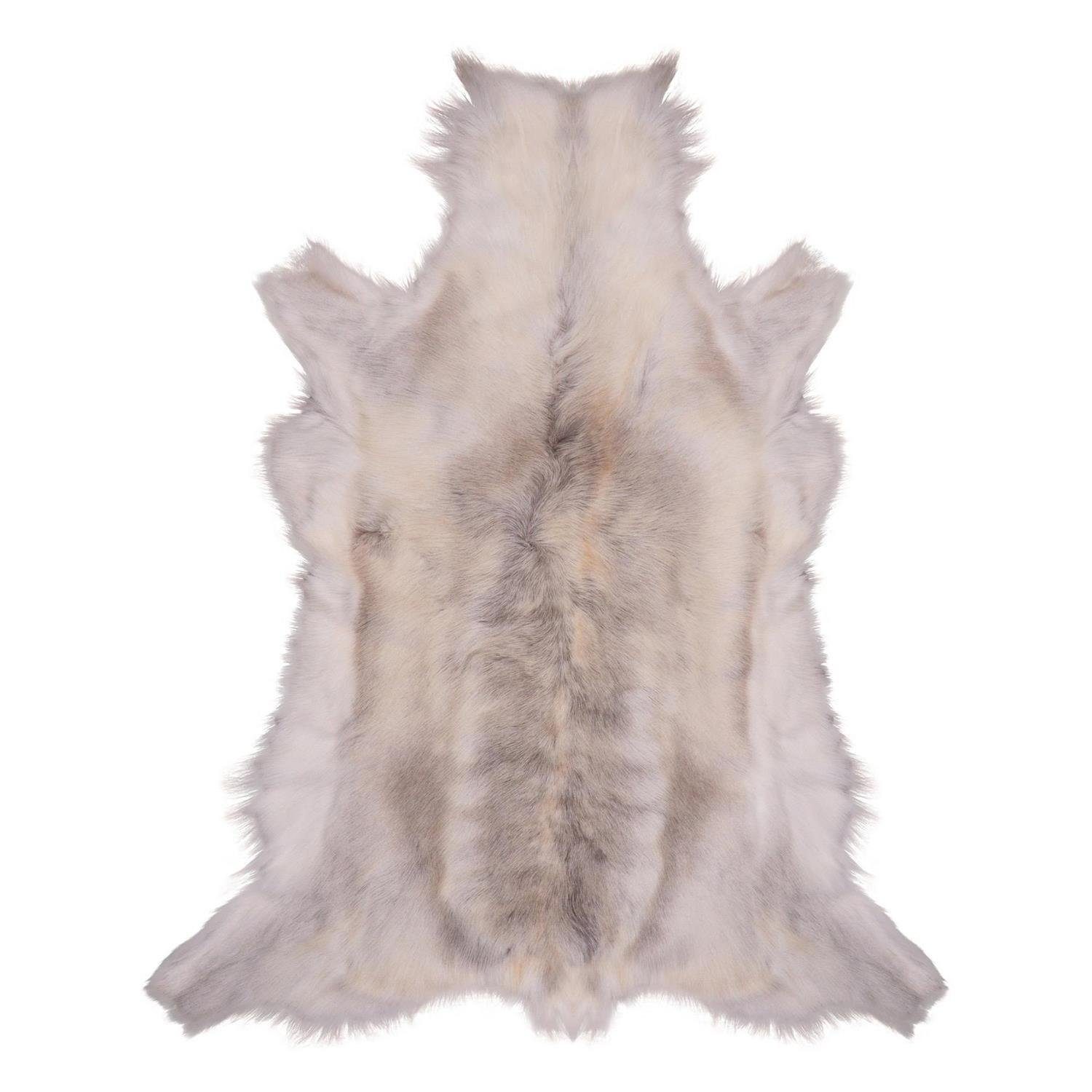 Livorio Fellteppich Rentierfell, hell, Größe L, Länge: 110-135 cm, original günstig online kaufen