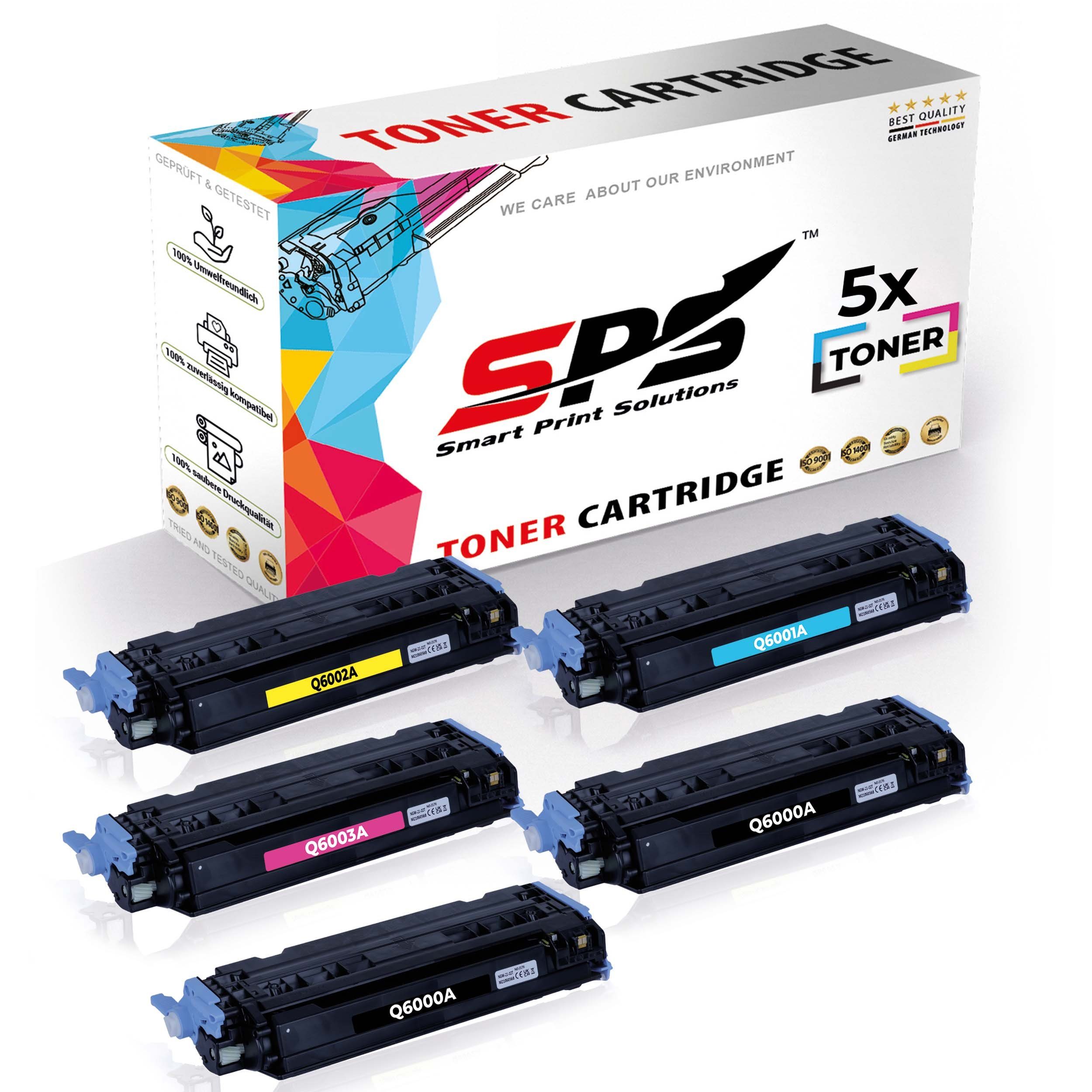 (5er Laserjet 5x Color Kompatibel TN HP SPS Set Pack) (124A/Q6001A, Multipack 2600 Tonerkartusche für