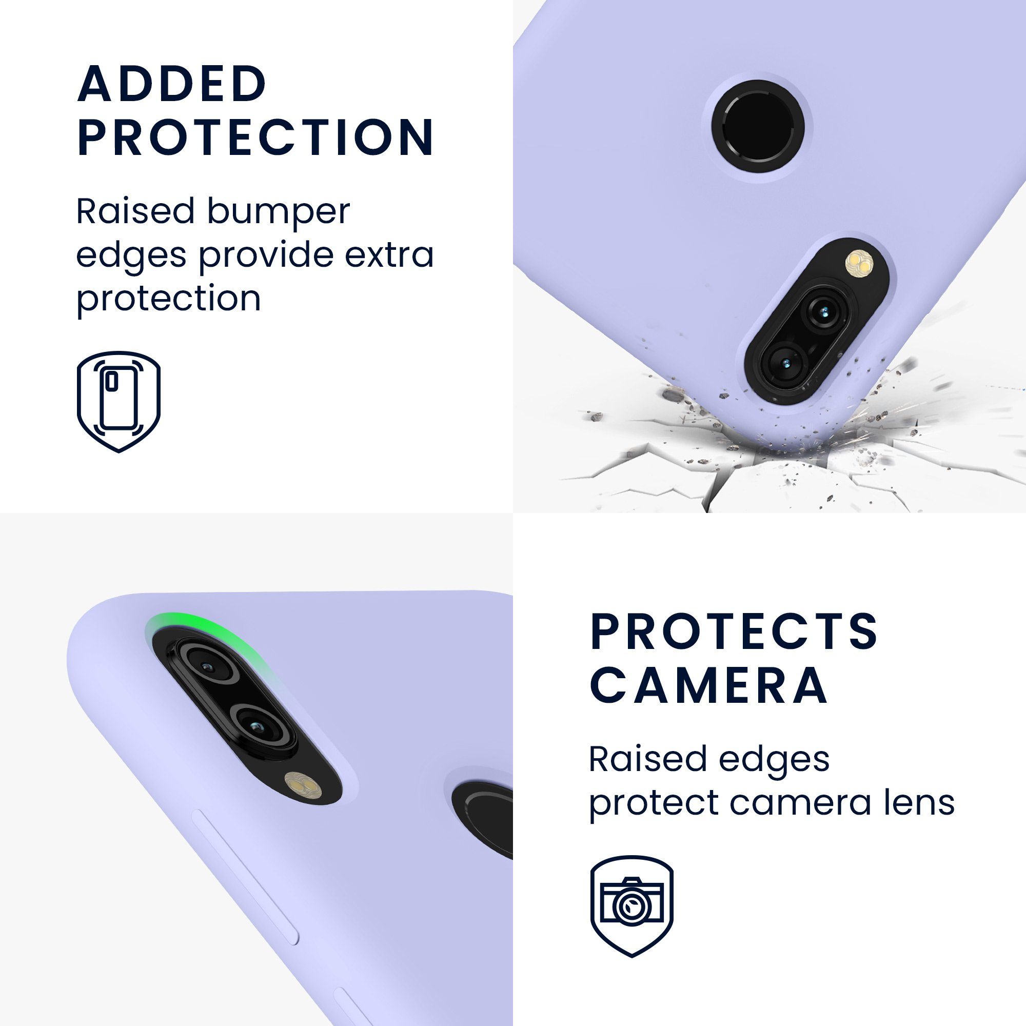 kwmobile Handyhülle Handyhülle für Xiaomi Redmi Note 7 / Note 7 Pro Hülle, Weiches Handy Silikon Case - Schutzhülle Cover