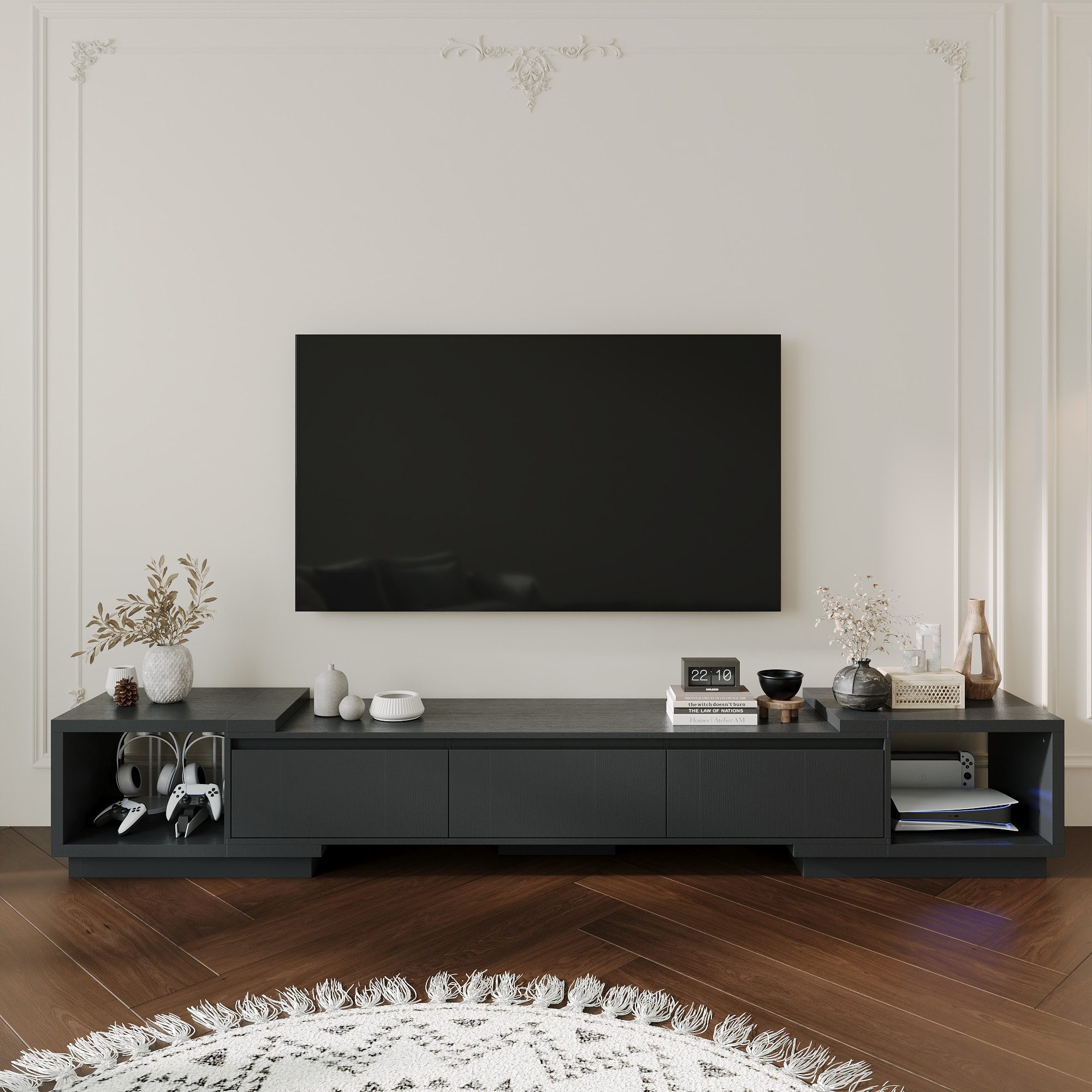 FUFU&GAGA TV-Schrank Ausziehbarer TV-Schrank, MDF mit günstig online kaufen