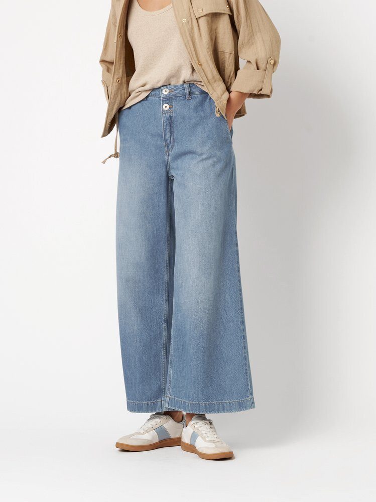 ROSNER Weite Jeans Mara Wide (1-tlg) aus leichtem Denim mit Lyocell