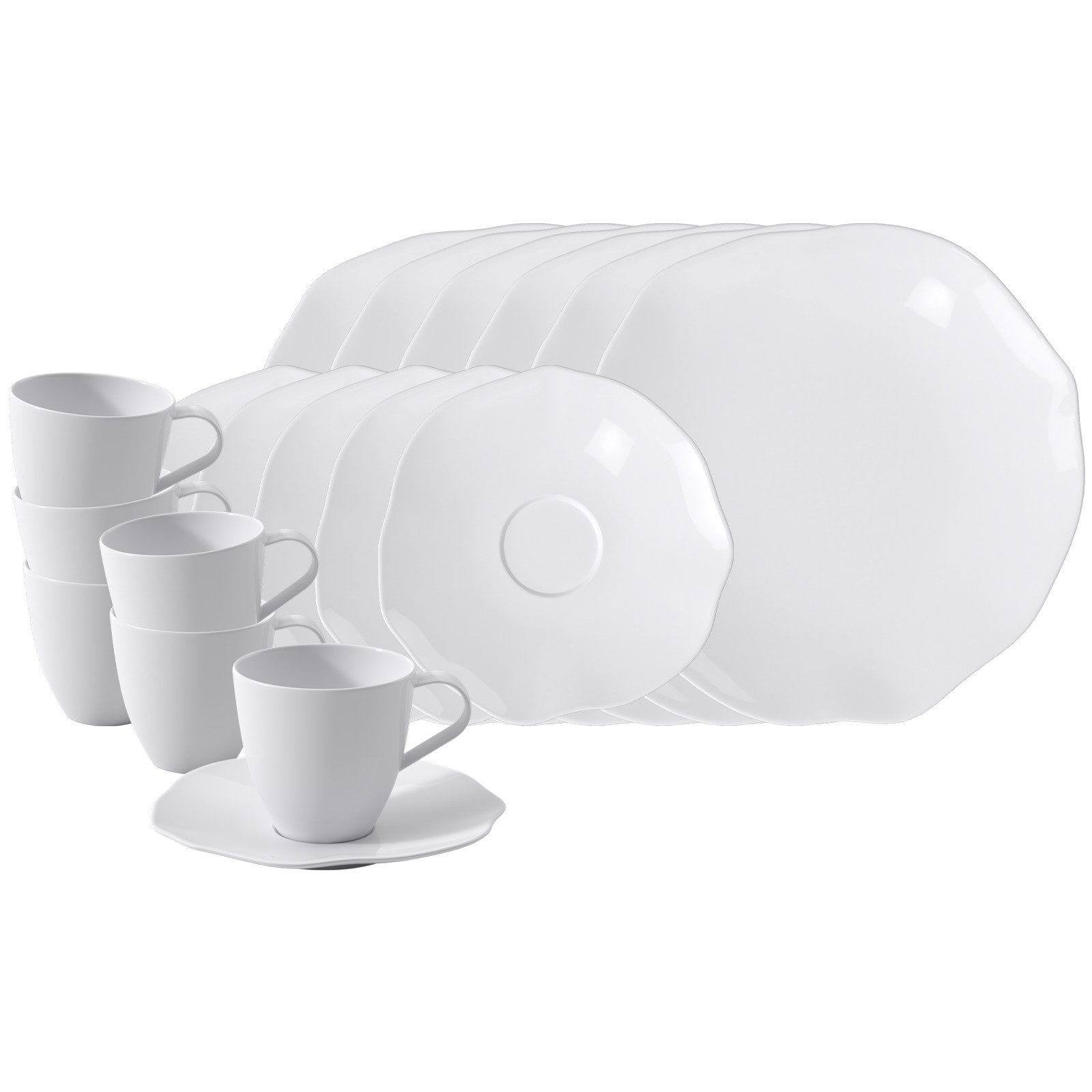 Villeroy & Boch Kaffeeservice Pura Kaffeeservice 18-tlg. (18-tlg), 6 Personen, Porzellan