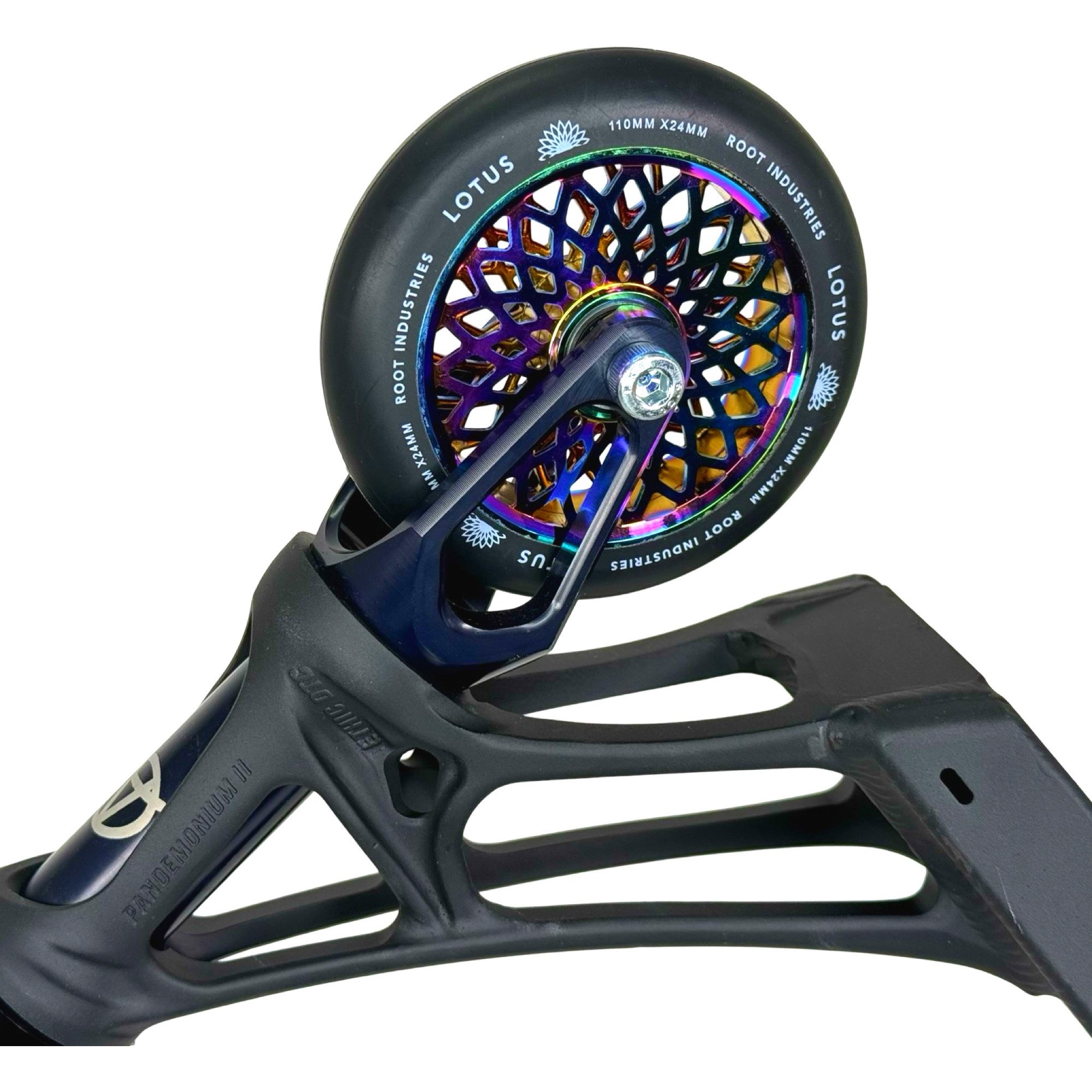 Root Industries Stuntscooter Root Industries Lotus Stunt-Scooter Rolle 110mm Neochrom/PU Schwarz – Bild 3 von 5