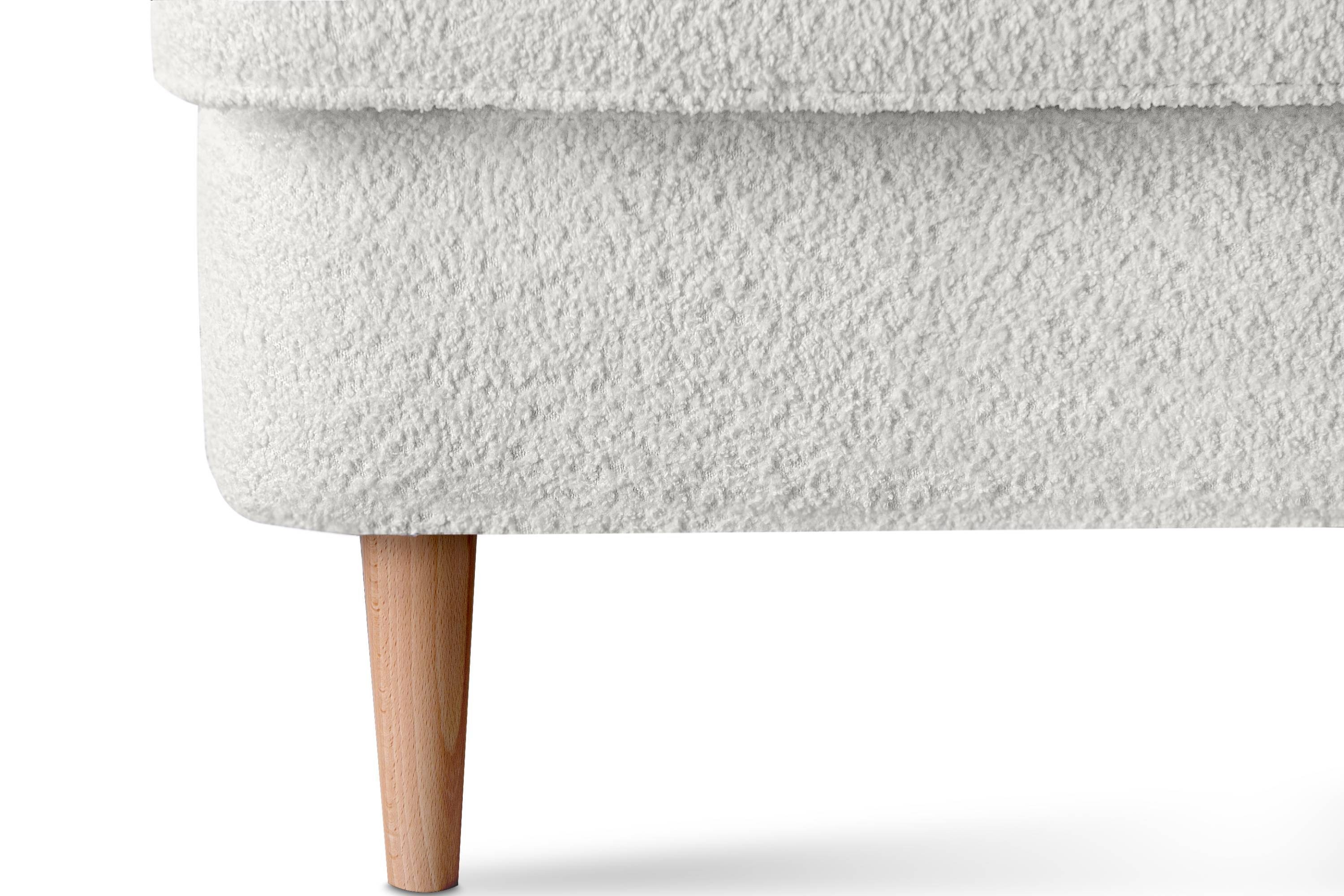 zeitloses Sessel, dekorativem Kissen Ohrensessel Konsimo Design, Füße, hohe STRALIS inklusive