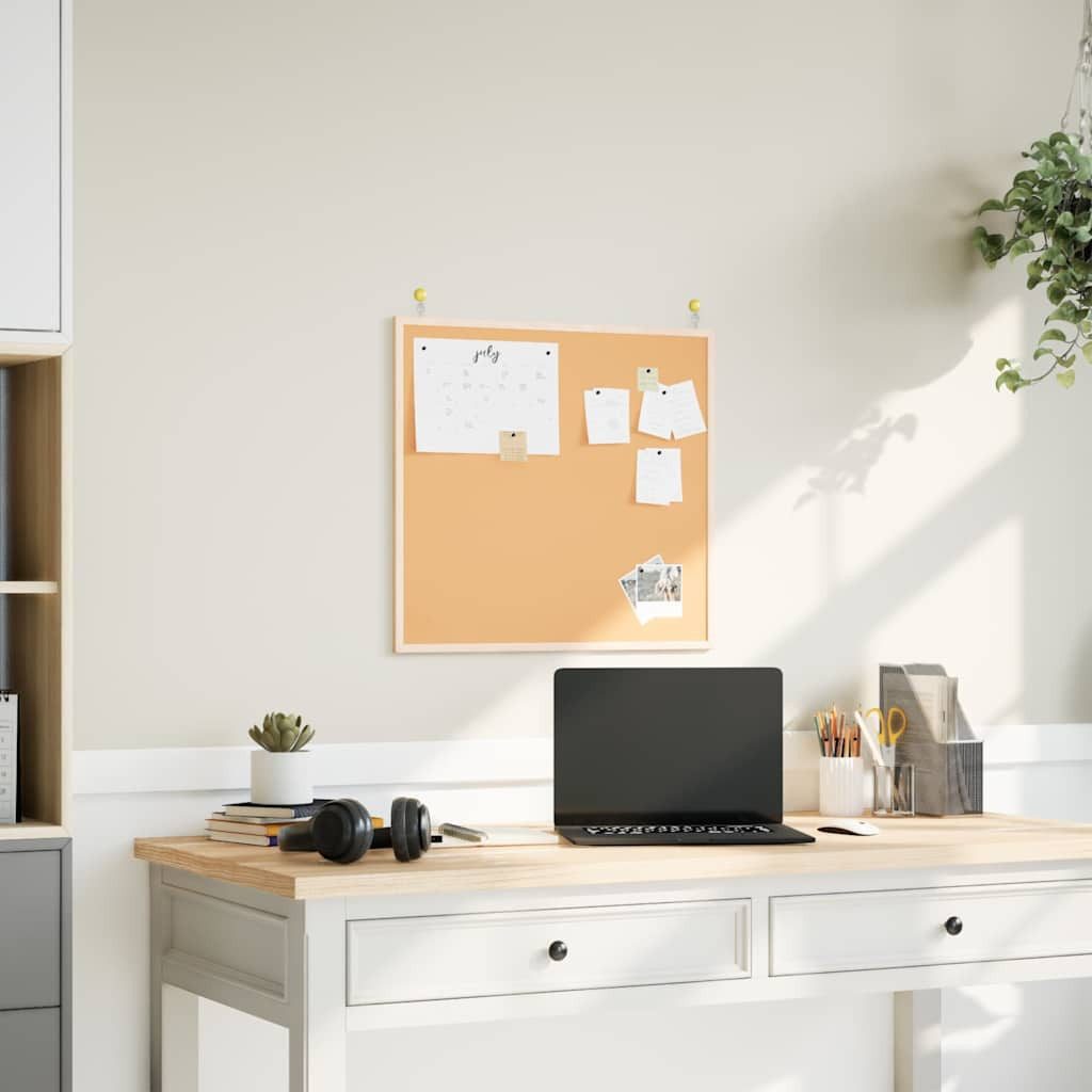 vidaXL Pinnwand Korktafel mit Rahmen aus massivem Kiefernholz 60 x 55 cm – Bild 2 von 5