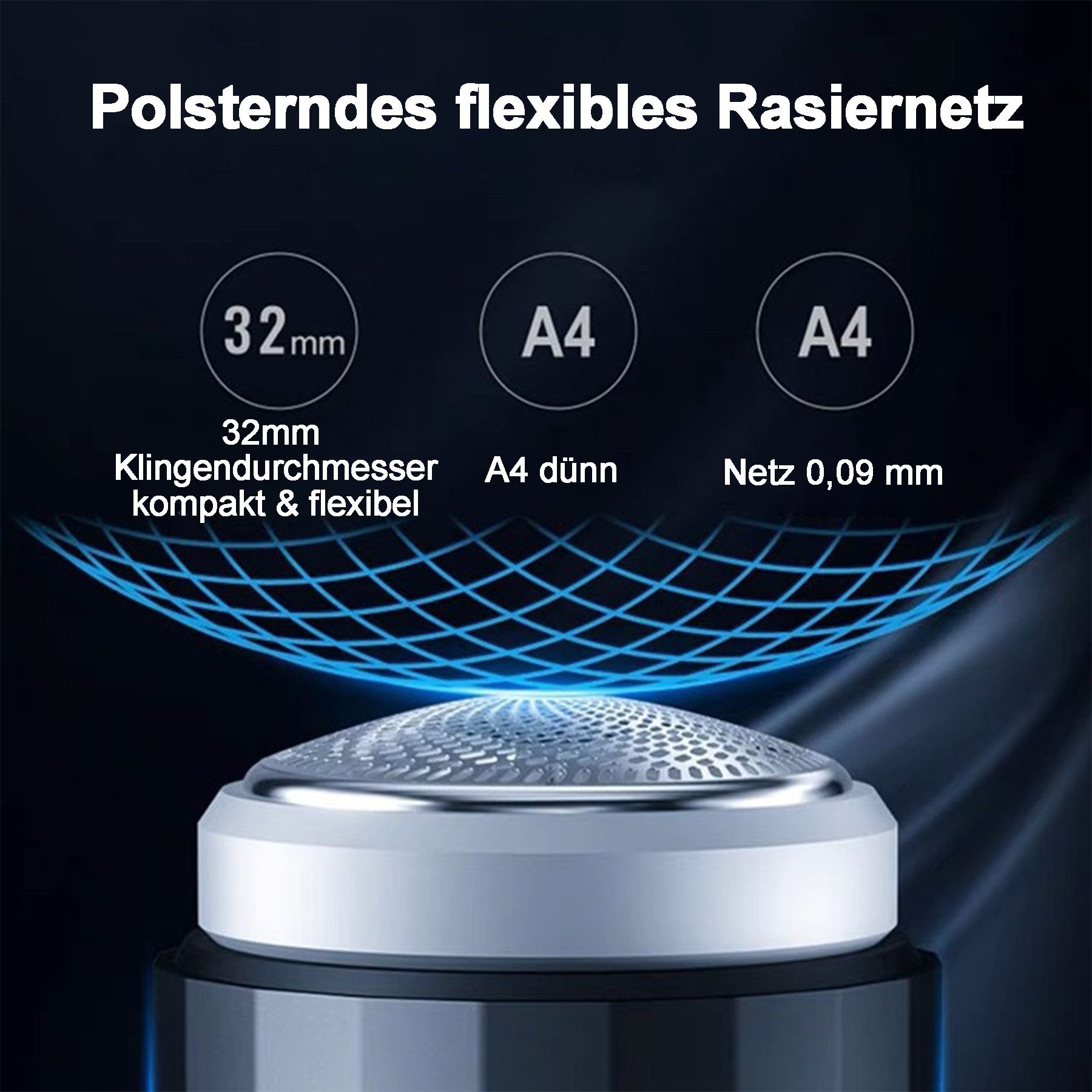 Senmudi Elektrorasierer Mini Rasierer Herren Elektrisch, Tragbarer Mini Rasierer Herren Elektrisch, Tragbarer Mini Rasierer Herren Elektrisch, Folienrasierer Herren, USB-C Ladestation, wasserdicht, elektrorasierer für Bart & Gesicht
