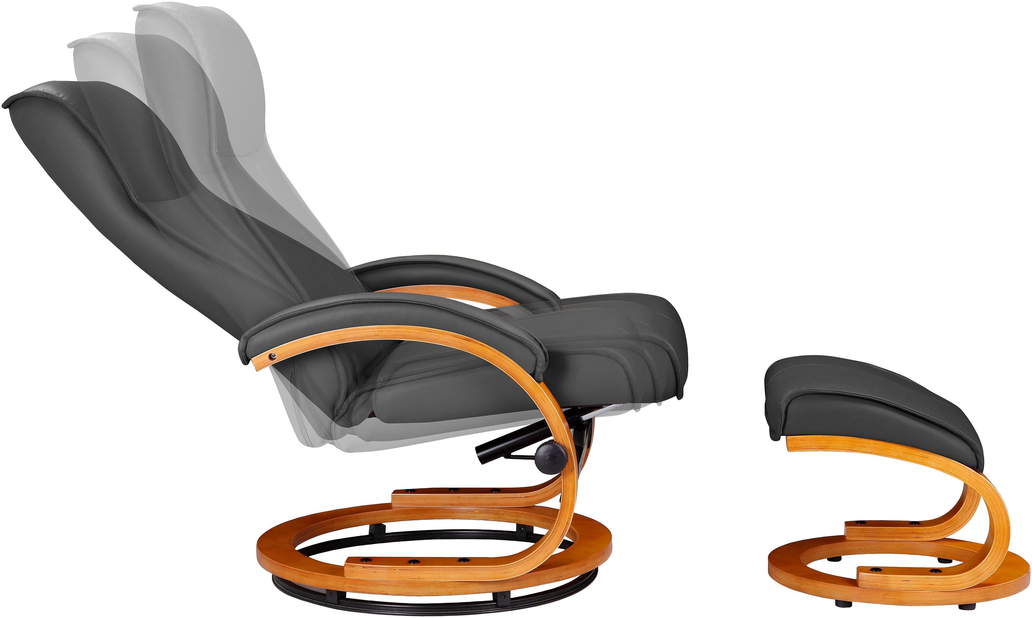 OTTO home Relaxsessel mit Hocker PARIS Naturleder- OTTO. Verlässliche Qualität. (Set, 2-St., bestehend aus Sessel und Hocker), Relaxfunktion, Dreh- und Kippfunk – Bild 5 von 5